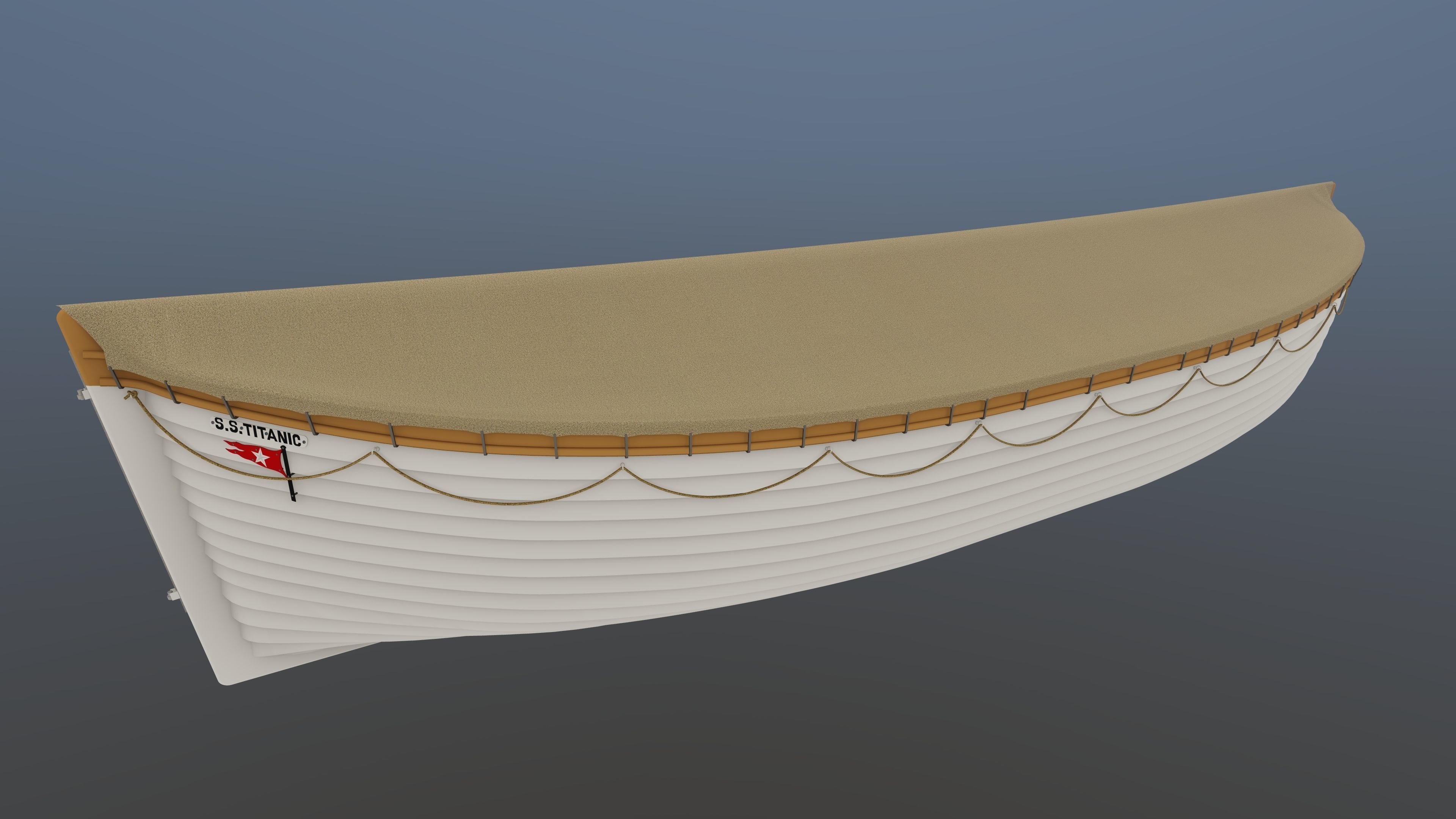 RMS Titanic Lifeboat 3D model_7