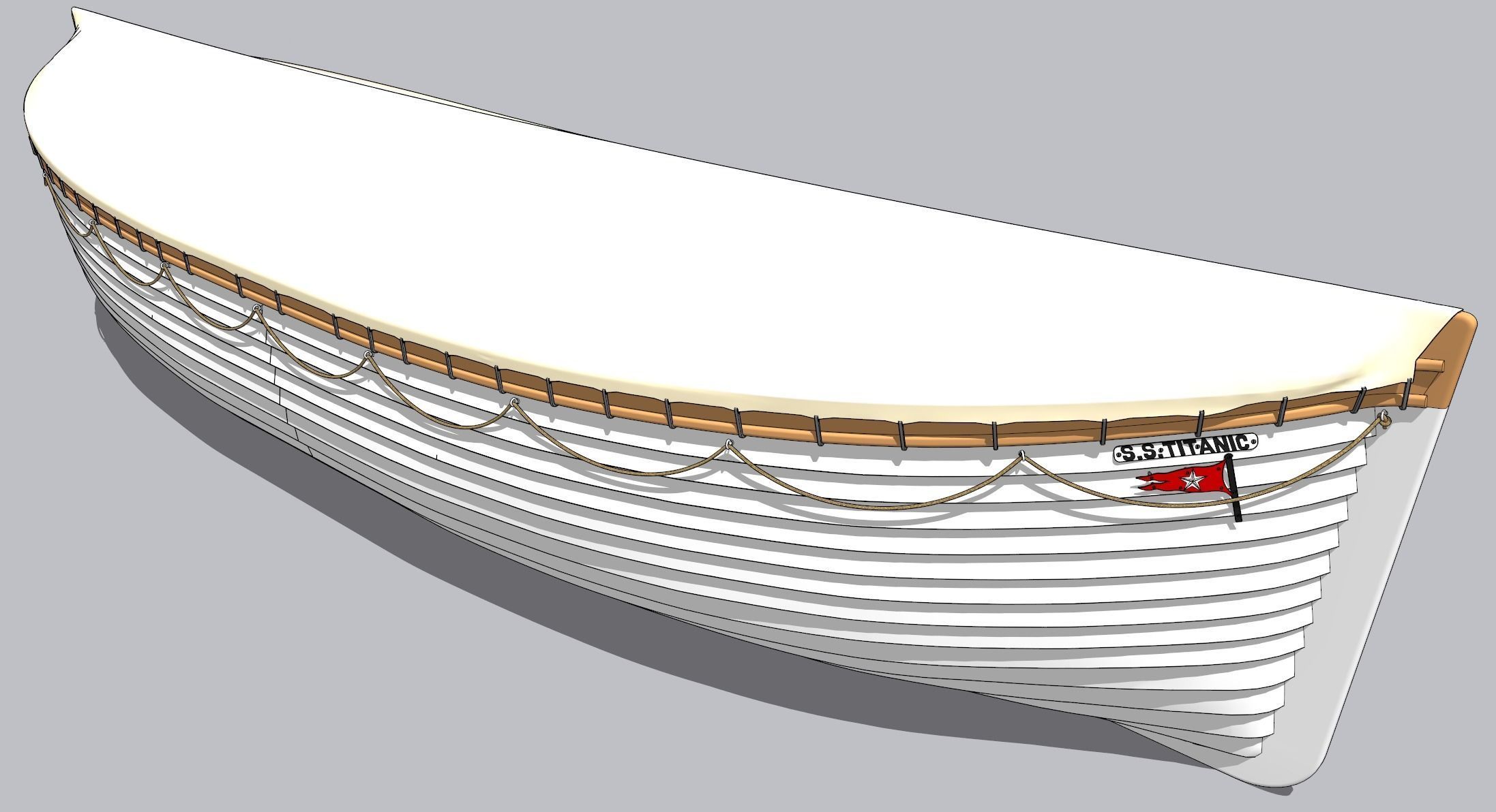 RMS Titanic Lifeboat 3D model_20