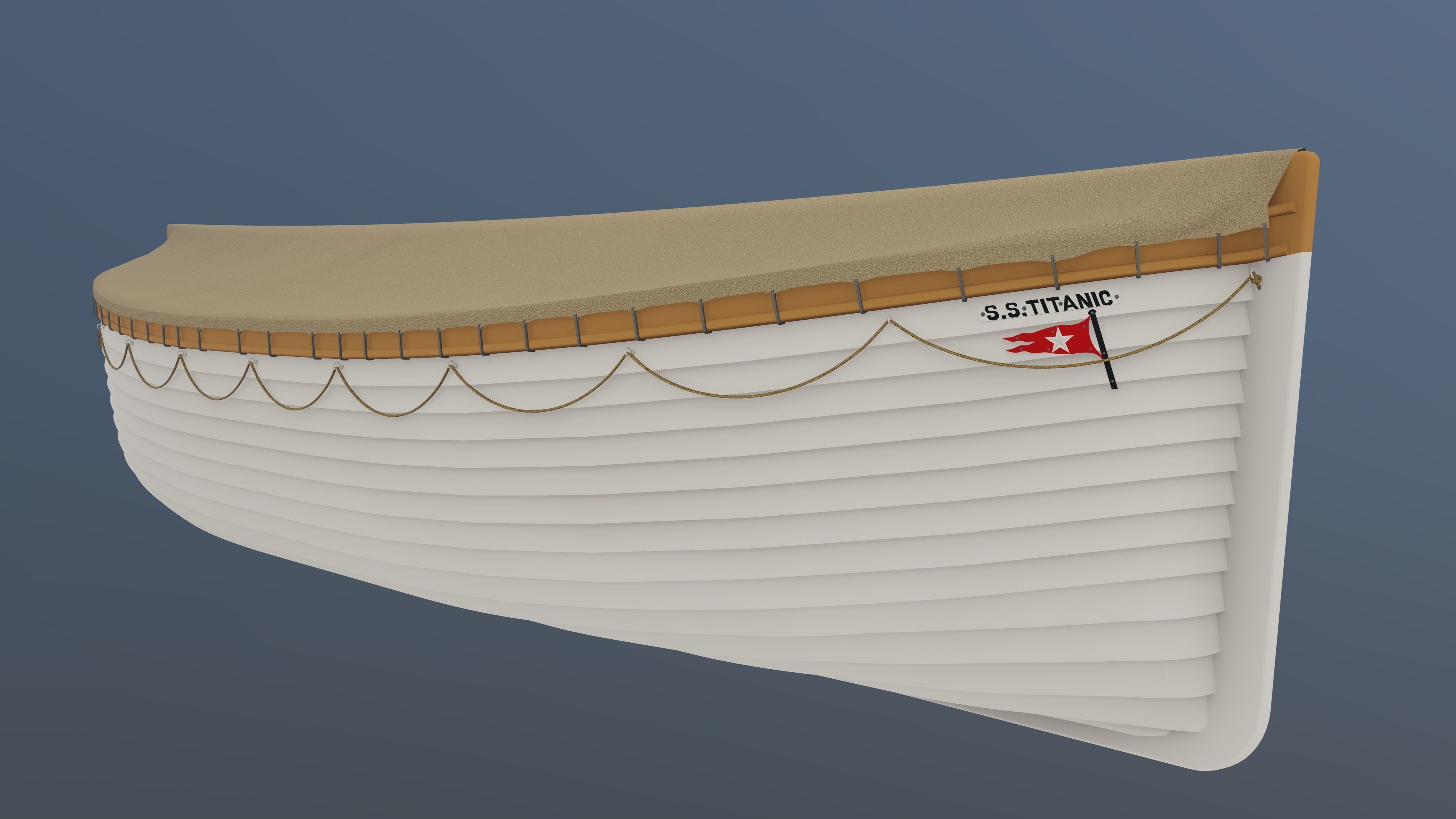 RMS Titanic Lifeboat 3D model_9