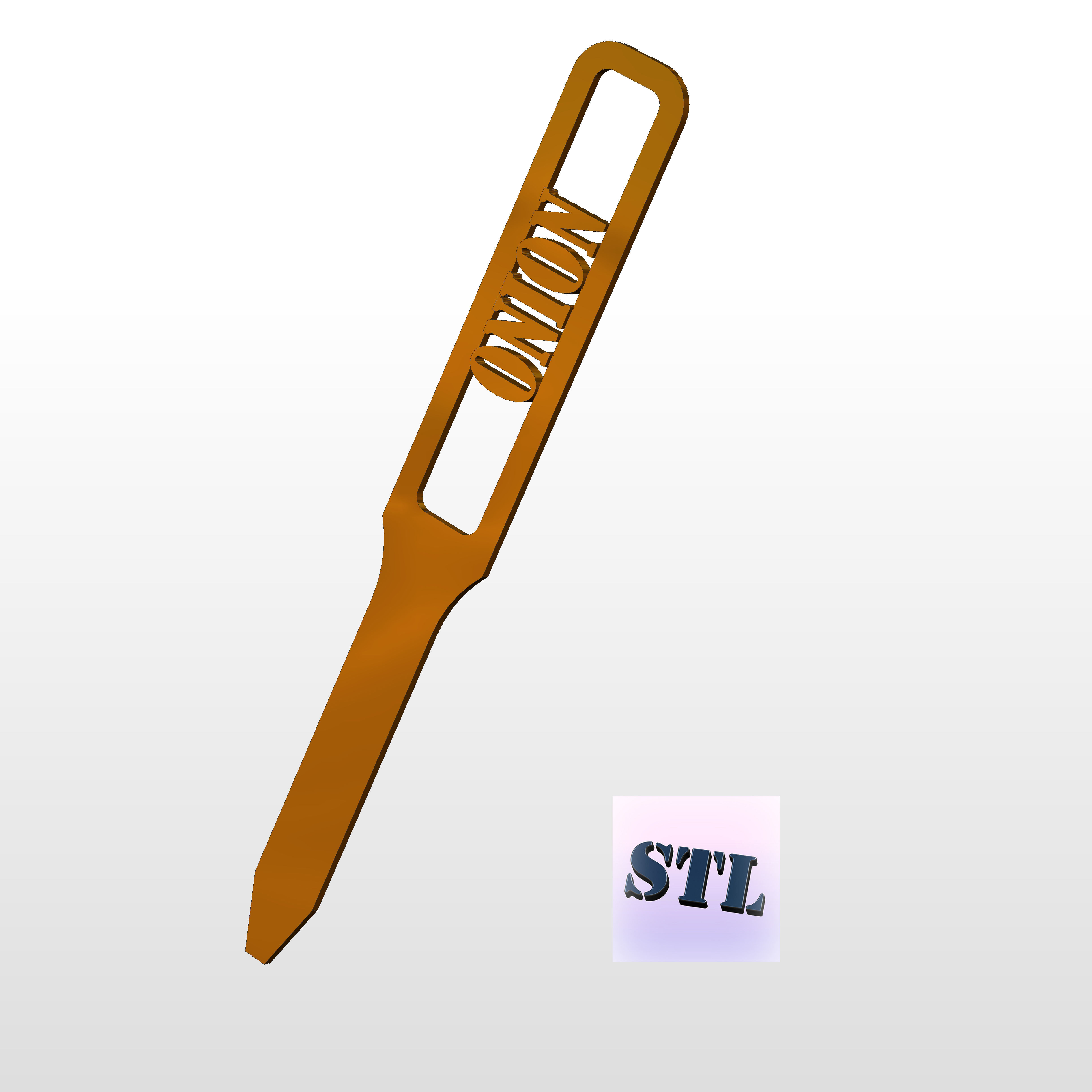 3D Garden Marker for Onions 3D print model_3