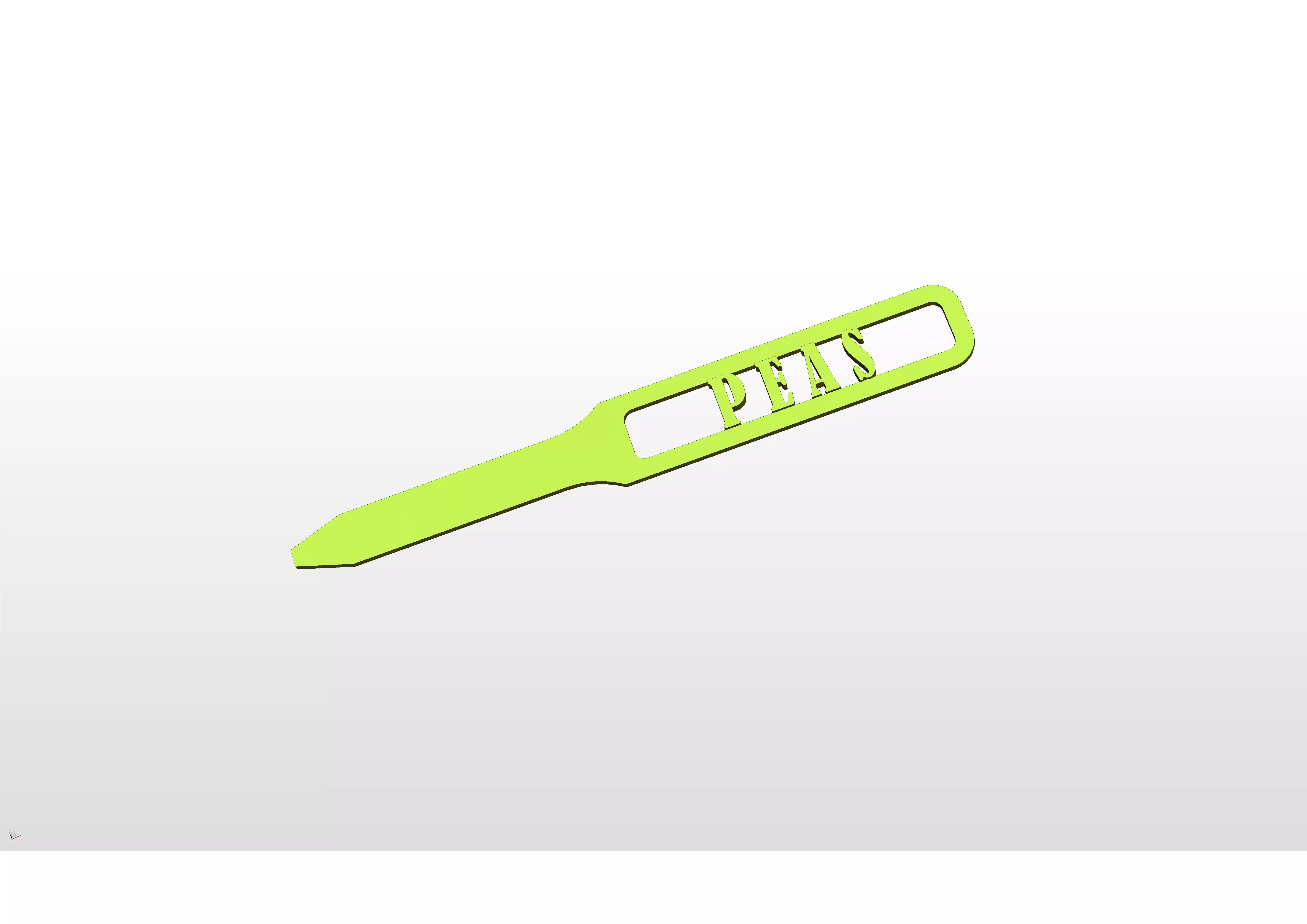 Green Garden Peas 3D Printed Plant Marker 3D print model