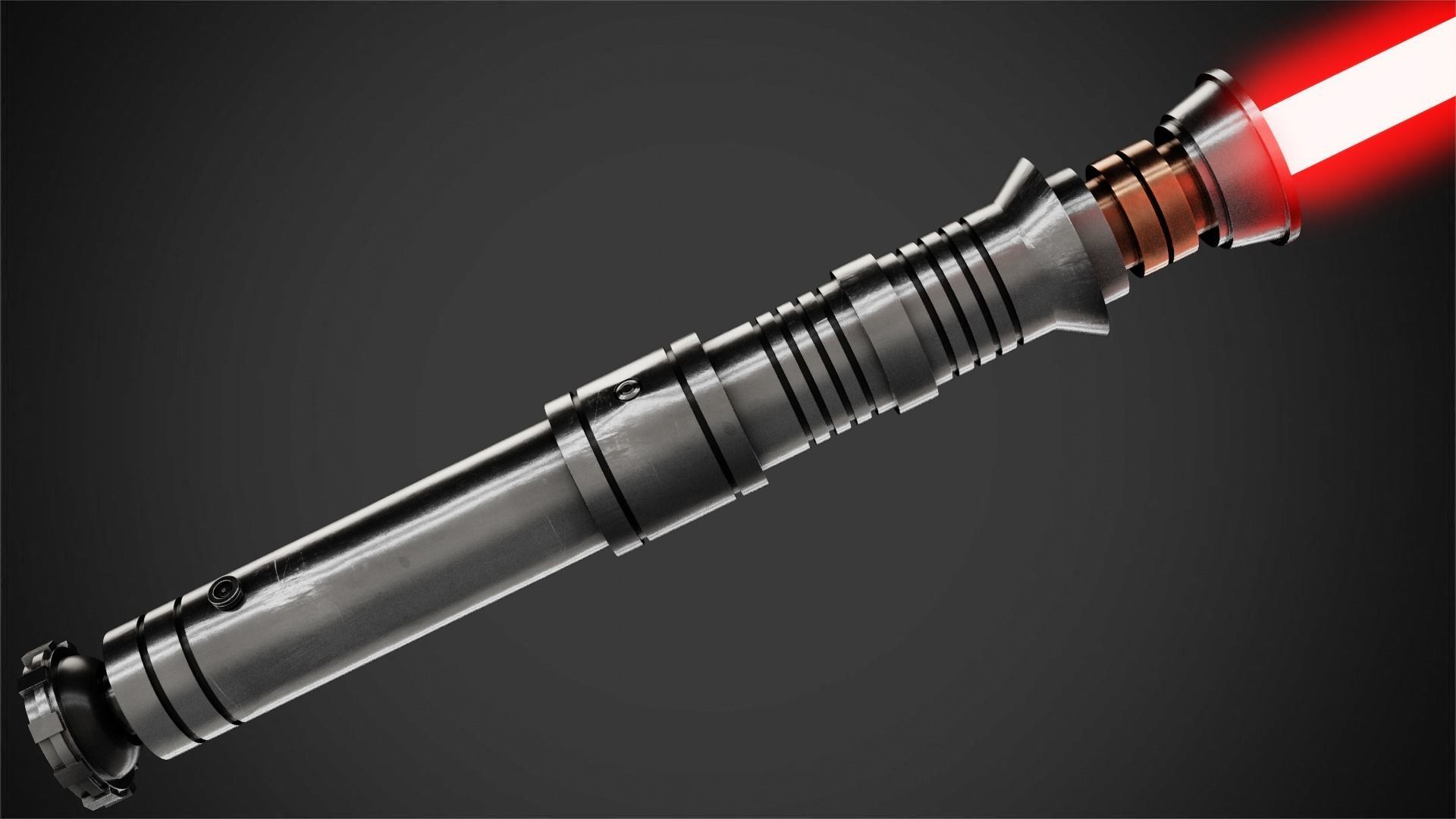 Star Wars Darth Revan Red Lightsaber for Cosplay 3D print model_3