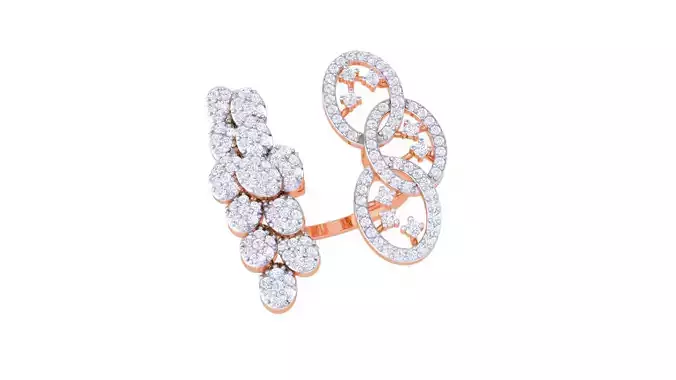 High Jewelry Cocktail Ring 3dm stl obj mtl glb gltf 3mf renders