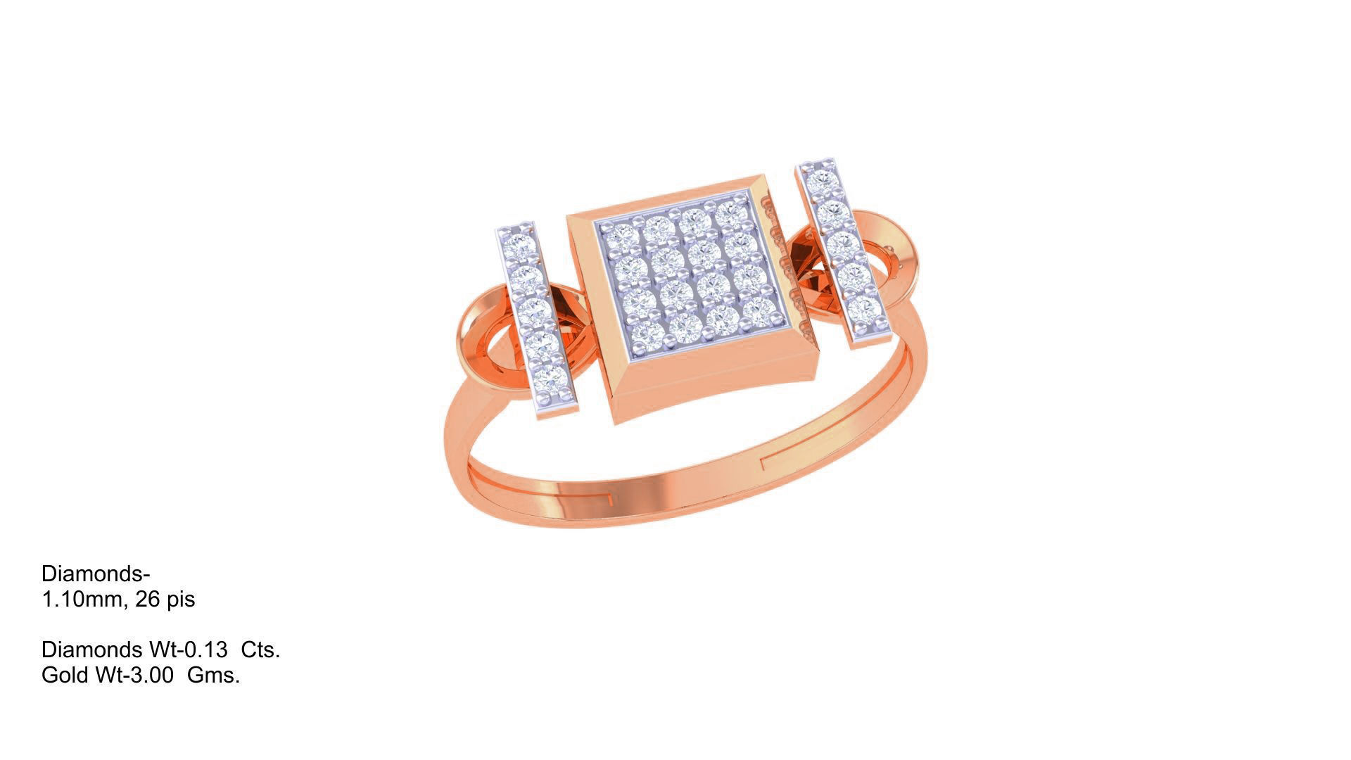 High Jewelry Cocktail Ring 3dm stl obj mtl glb gltf 3mf renders 3D print model_5