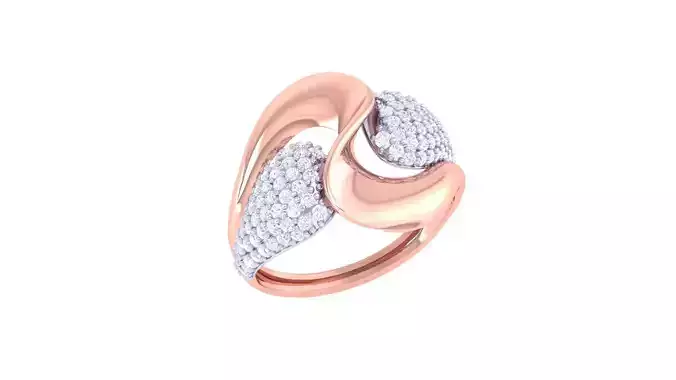 High Jewelry Cocktail Ring 3dm stl obj mtl glb gltf 3mf renders