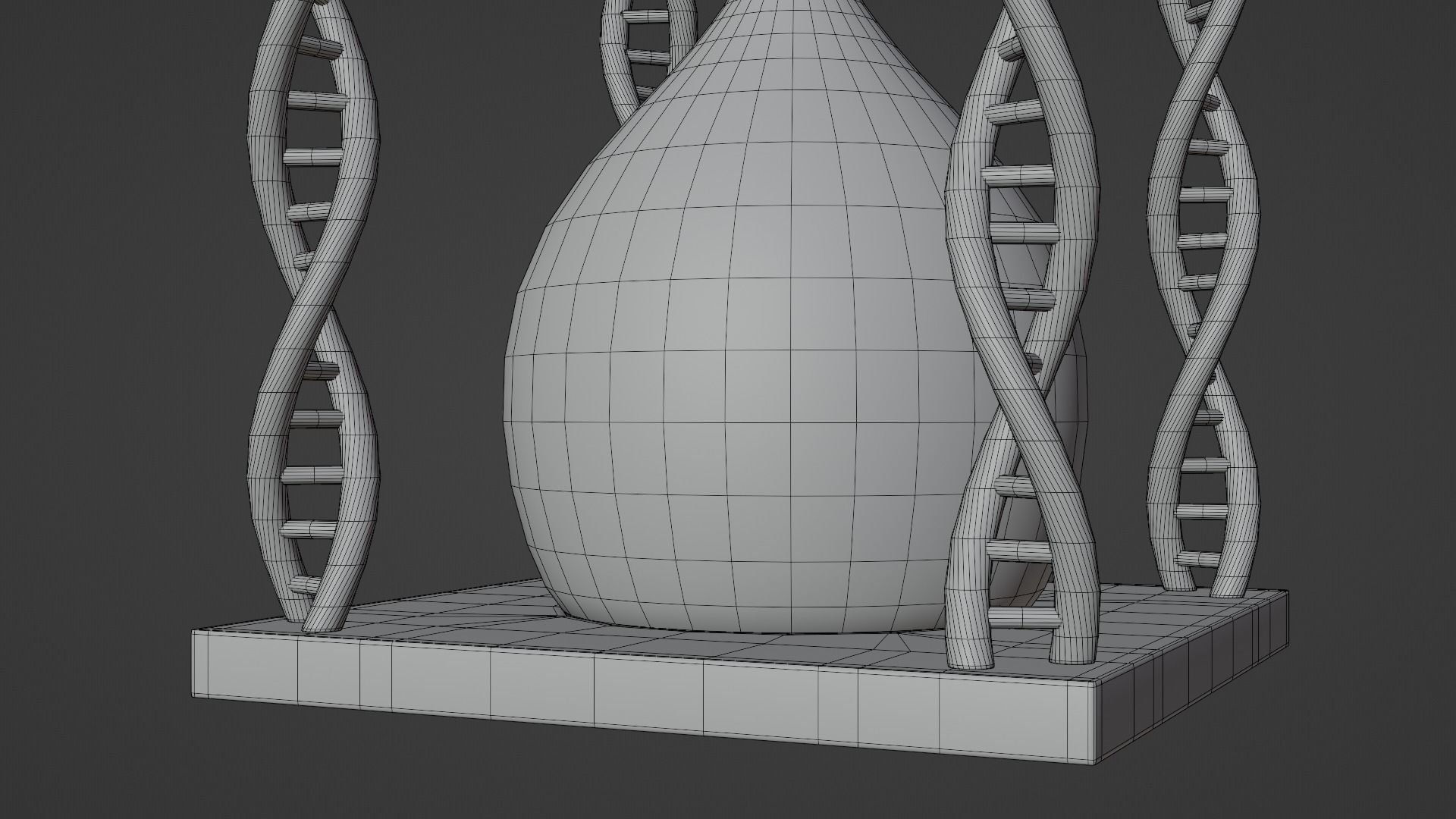 Hourglass - DNA Low-poly 3D model_12