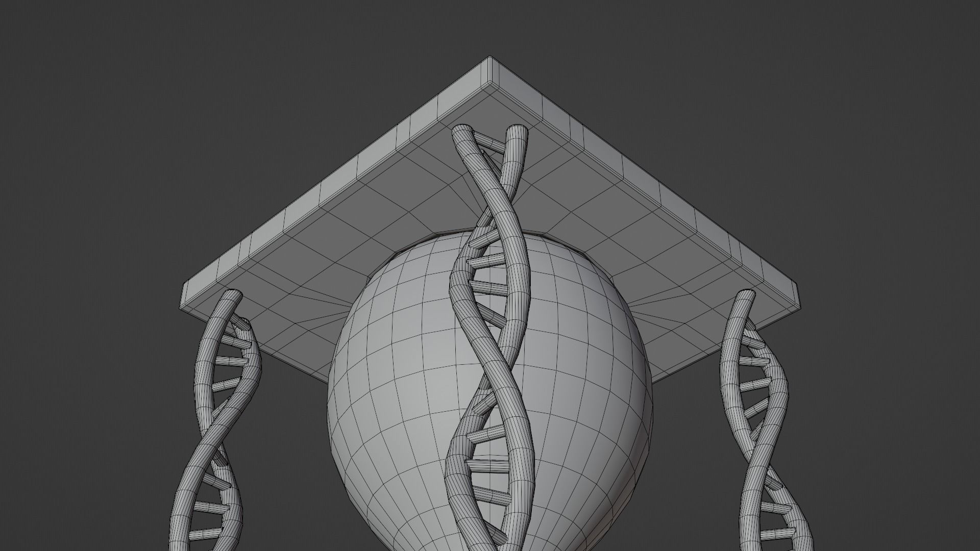 Hourglass - DNA Low-poly 3D model_15