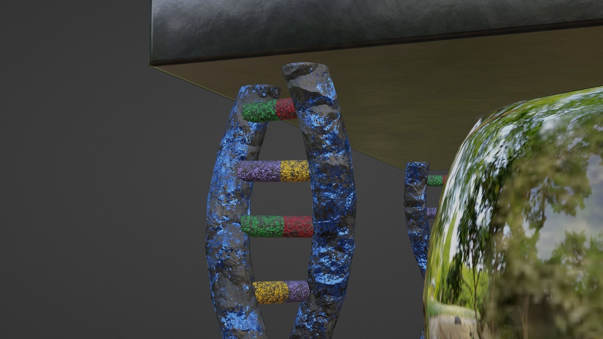 Hourglass - DNA Low-poly 3D model_19