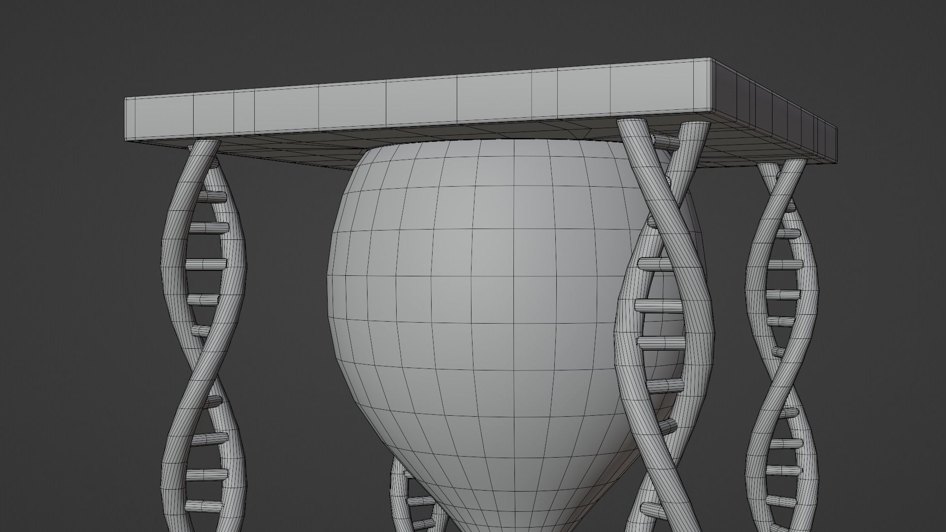Hourglass - DNA Low-poly 3D model_6