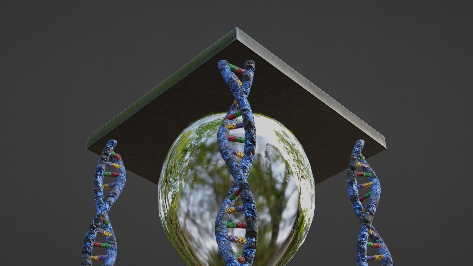 Hourglass - DNA Low-poly 3D model_13