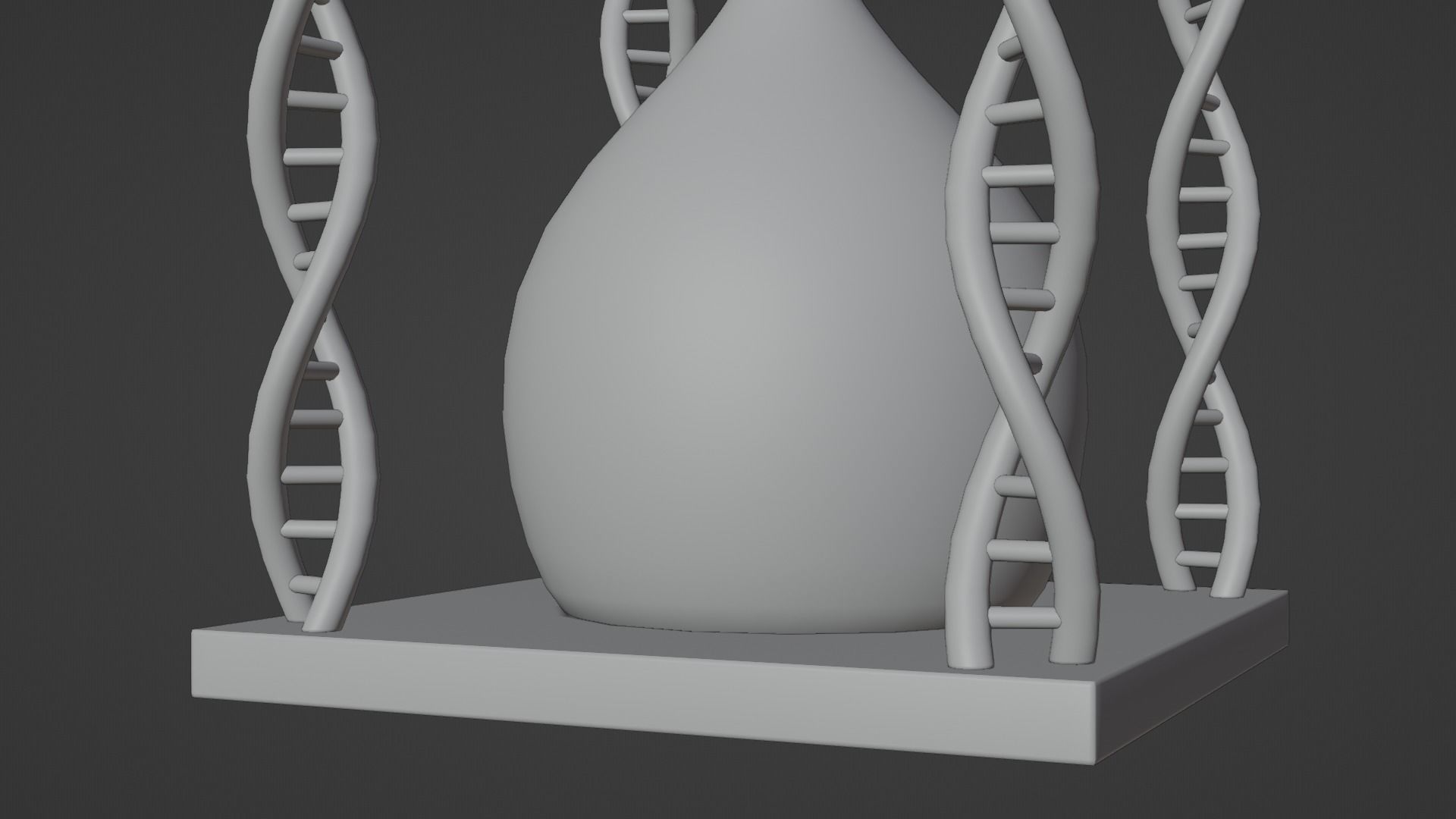 Hourglass - DNA Low-poly 3D model_11