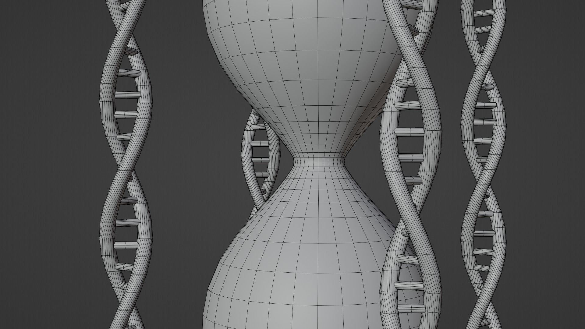 Hourglass - DNA Low-poly 3D model_9
