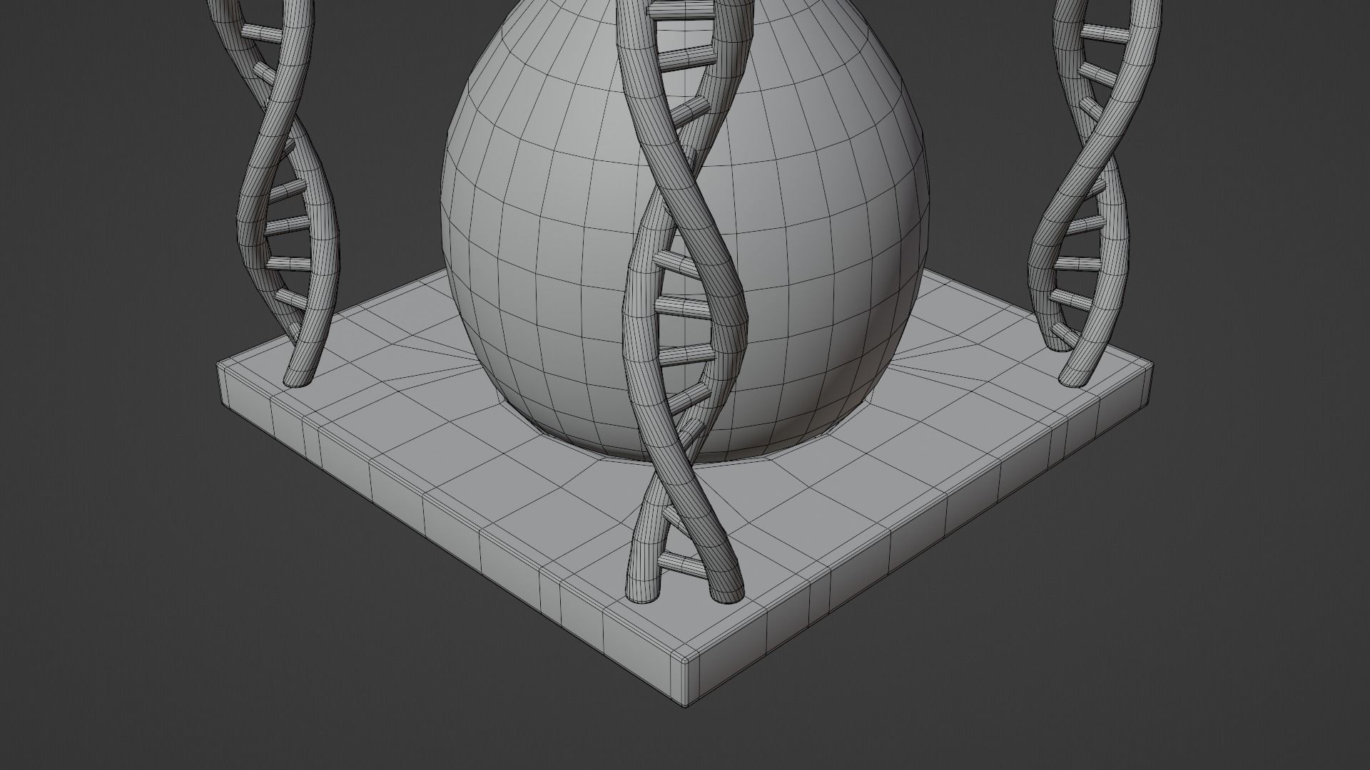 Hourglass - DNA Low-poly 3D model_18