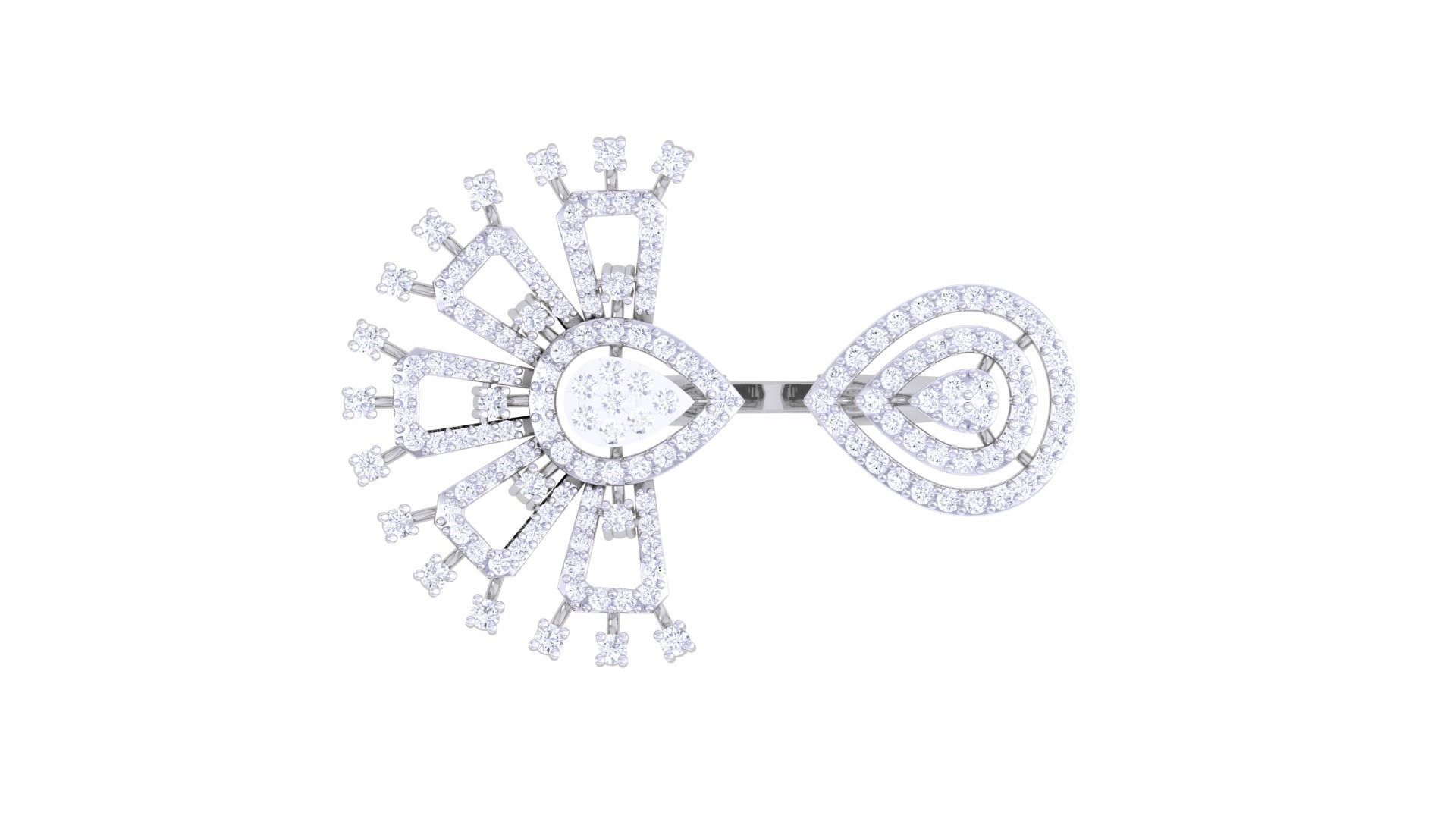 High Jewelry Cocktail Ring 3dm stl obj mtl glb gltf 3mf renders 3D print model_10