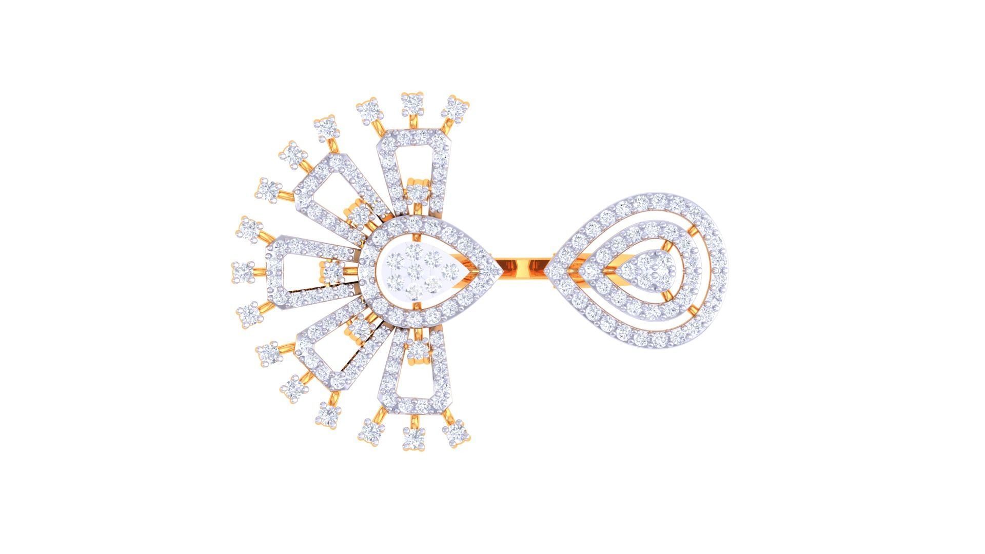 High Jewelry Cocktail Ring 3dm stl obj mtl glb gltf 3mf renders 3D print model_9