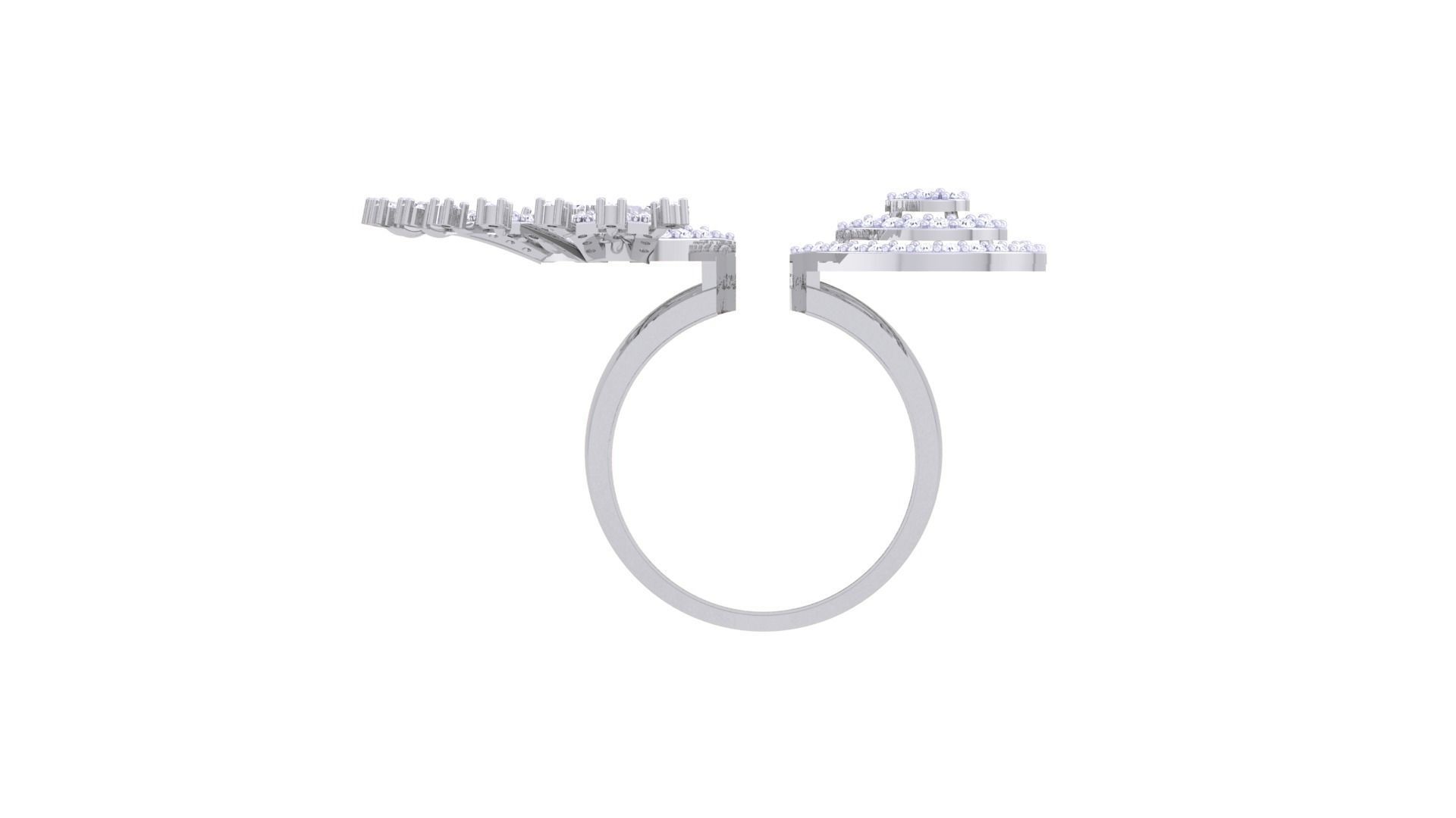 High Jewelry Cocktail Ring 3dm stl obj mtl glb gltf 3mf renders 3D print model_13