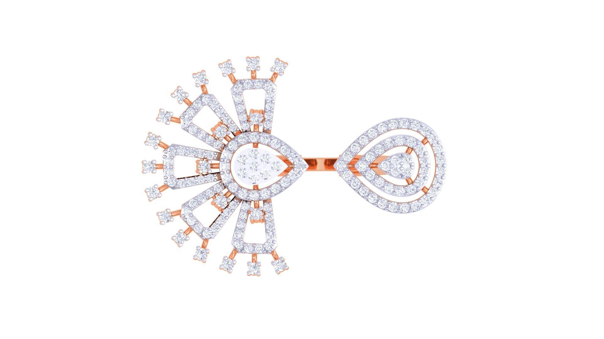 High Jewelry Cocktail Ring 3dm stl obj mtl glb gltf 3mf renders 3D print model_11