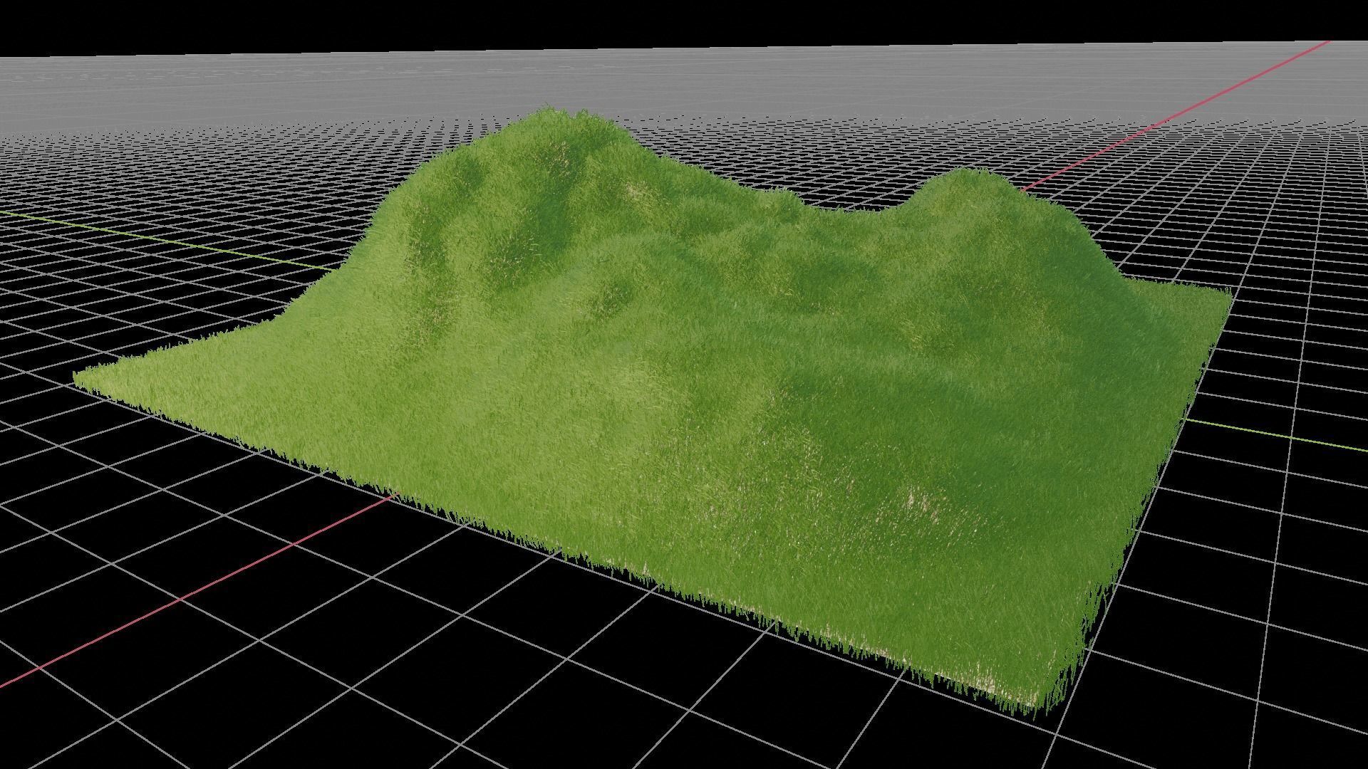Realistic grass landscape 3D model_4