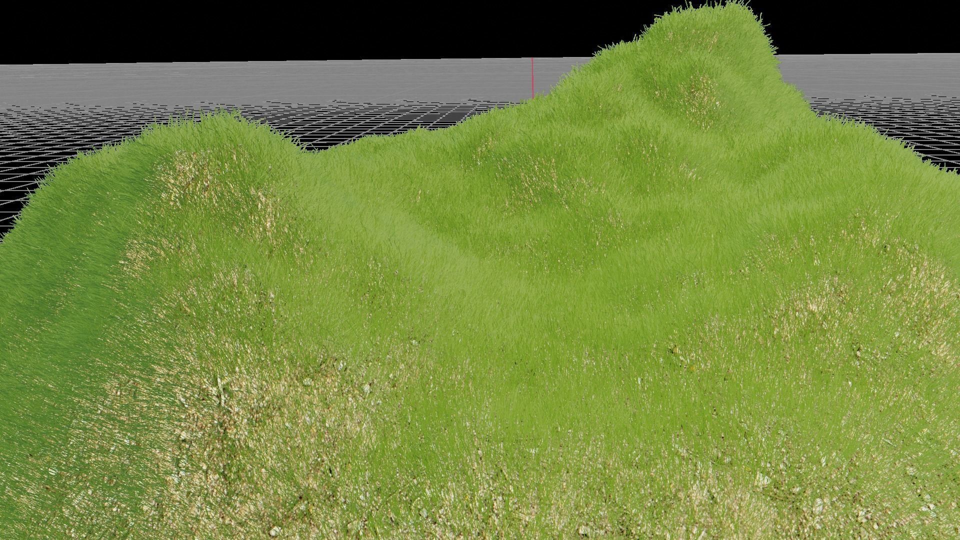 Realistic grass landscape 3D model_3