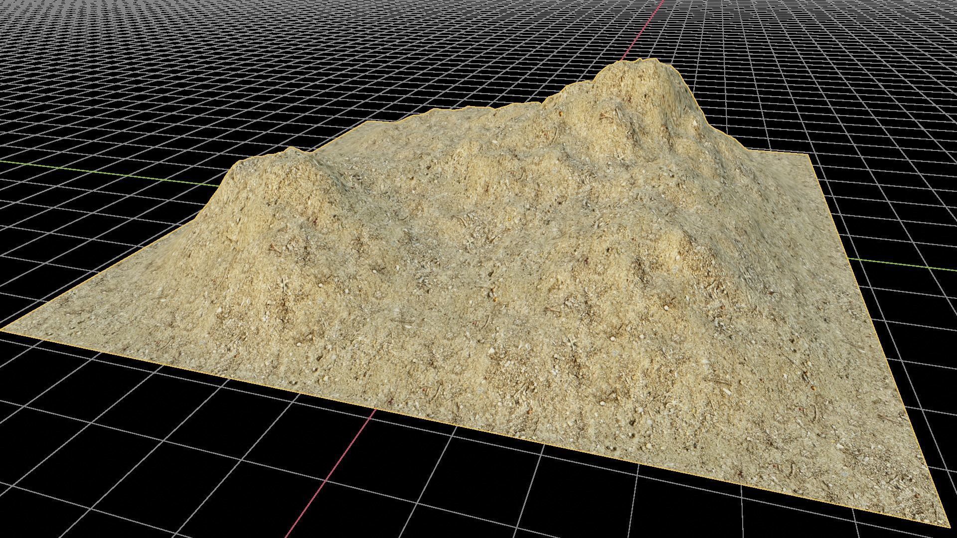 Realistic grass landscape 3D model_5