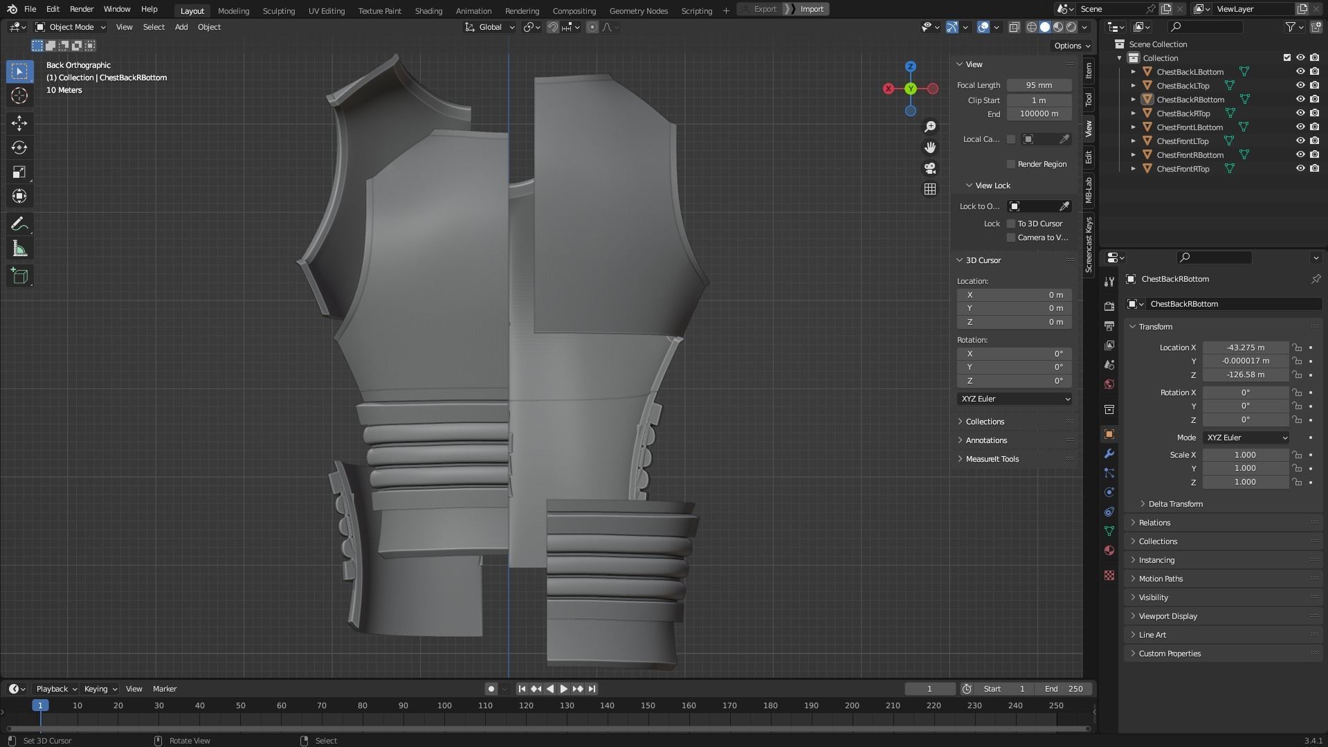 Star Wars Darth Revan Full Armor and Lightsabers for Cosplay 3D Model Collection_23