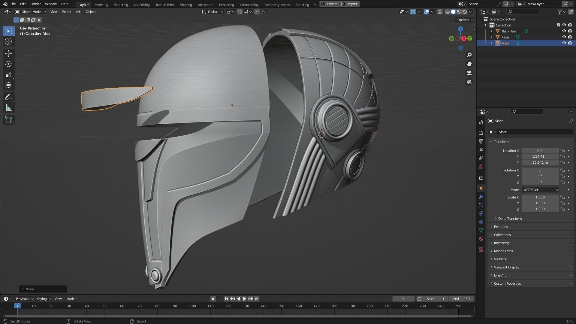 Star Wars Darth Revan Full Armor and Lightsabers for Cosplay 3D Model Collection_24