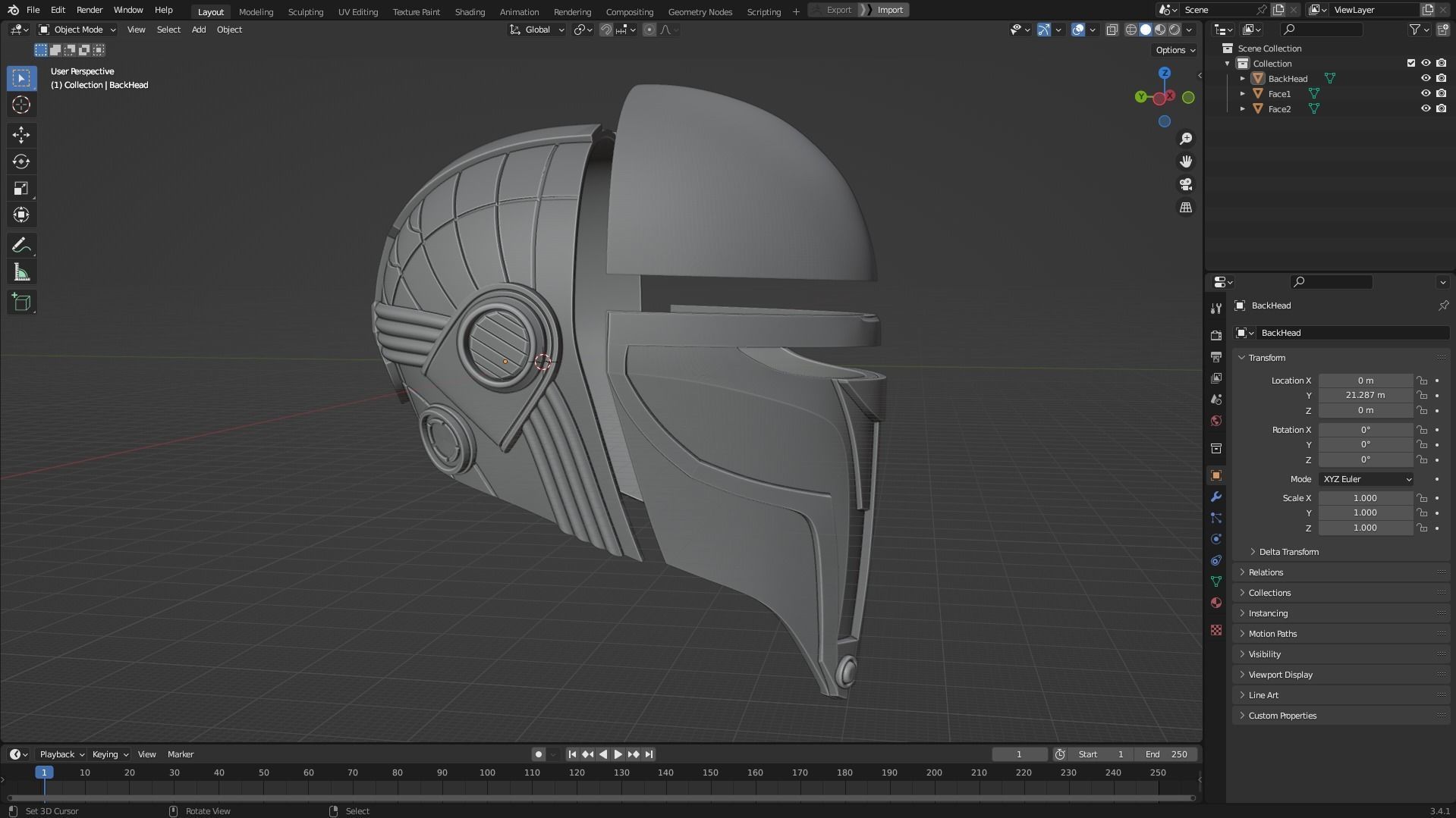 Star Wars Darth Revan Full Armor and Lightsabers for Cosplay 3D Model Collection_17