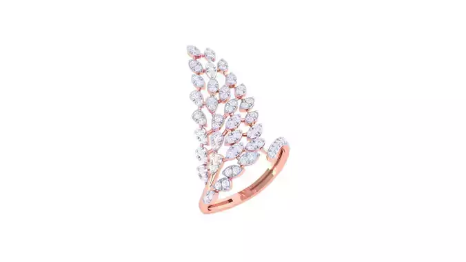 High Jewelry Cocktail Ring 3dm stl obj mtl glb gltf 3mf renders