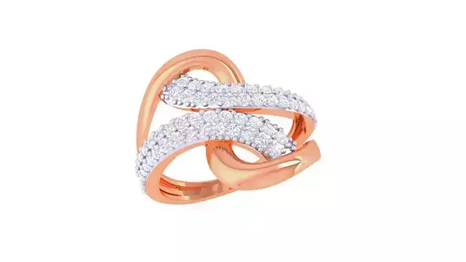 High Jewelry Cocktail Ring 3dm stl obj mtl glb gltf 3mf renders