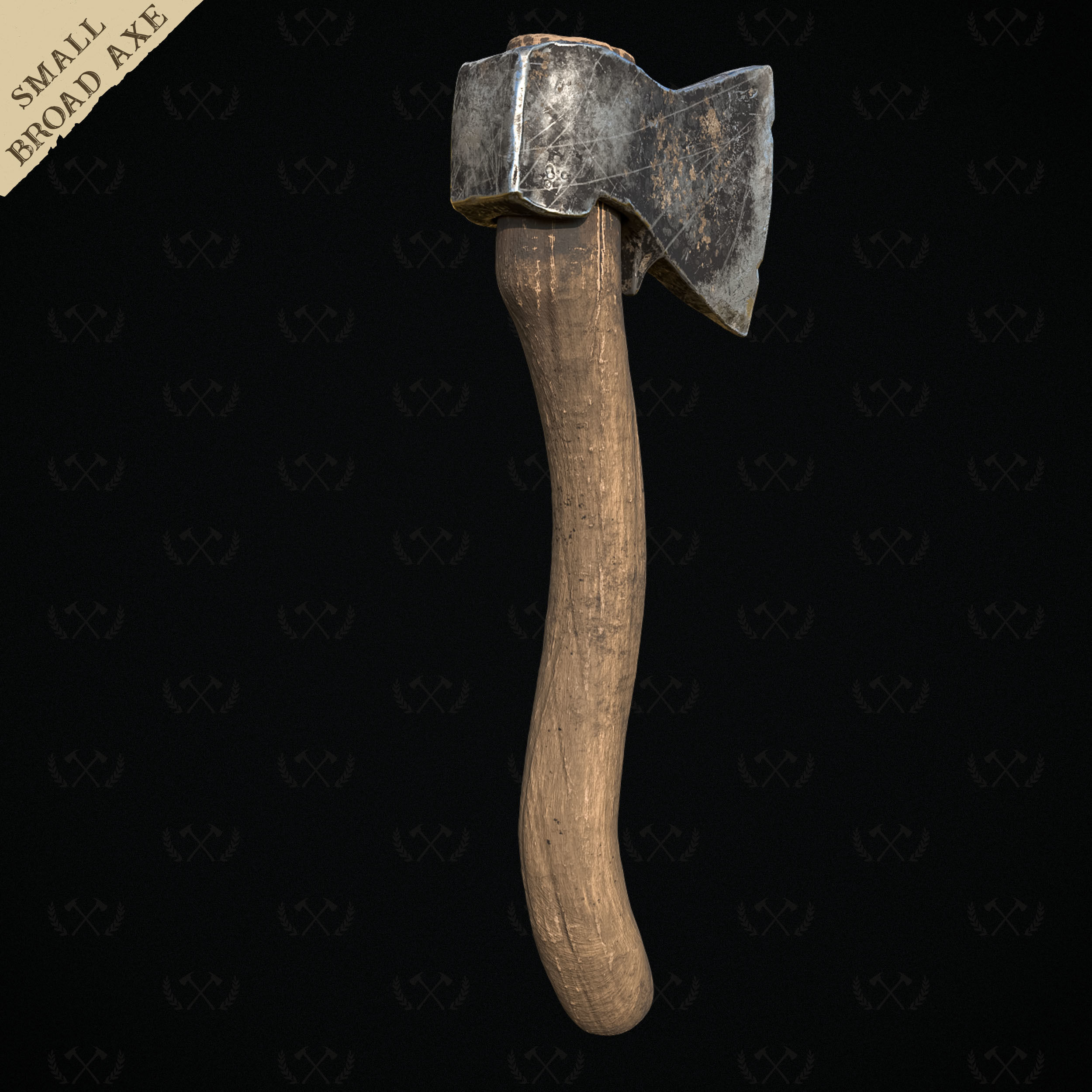 Broad Axe - Diorama Miniature Tabletop - Lumberjack 3D print model_5