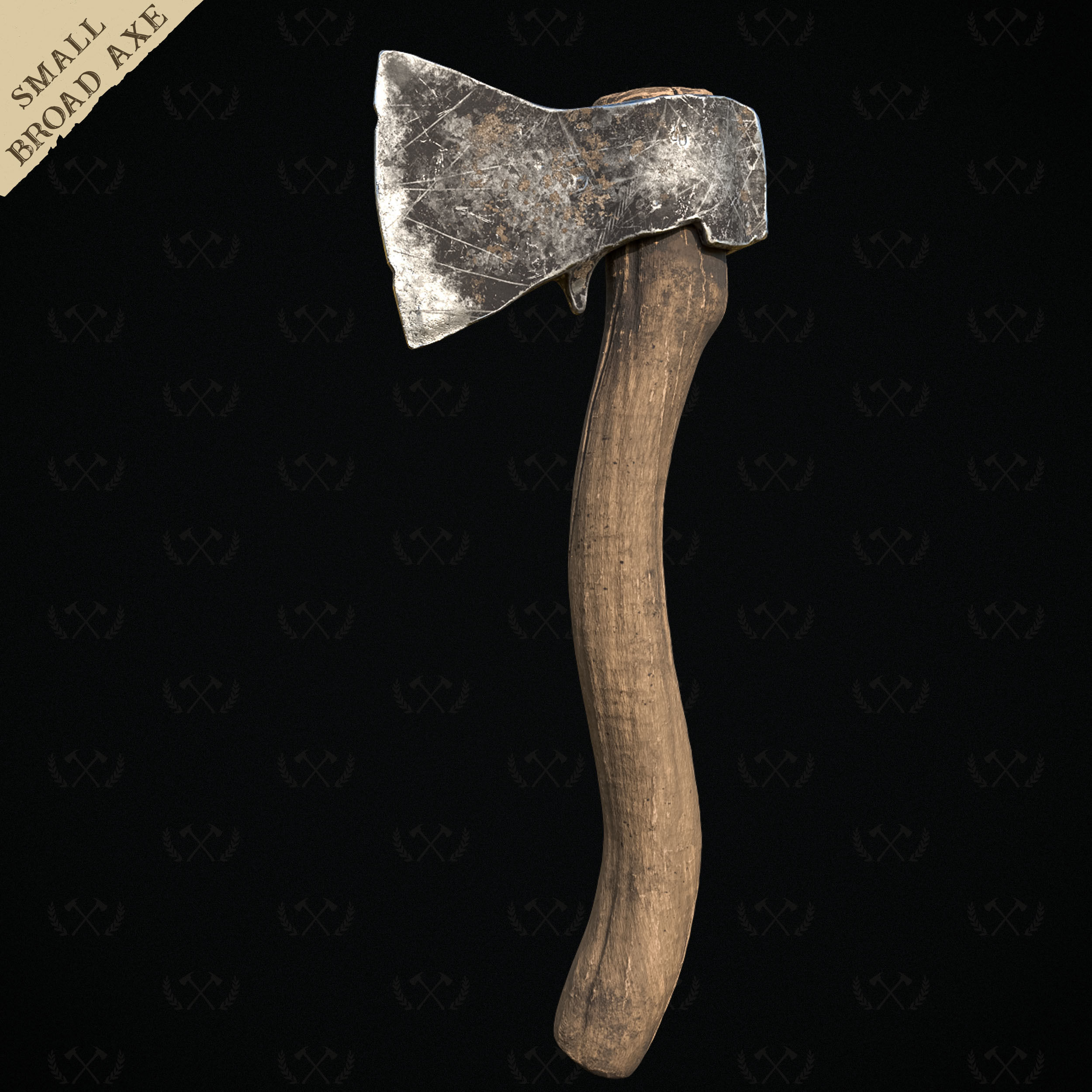 Broad Axe - Diorama Miniature Tabletop - Lumberjack 3D print model_1