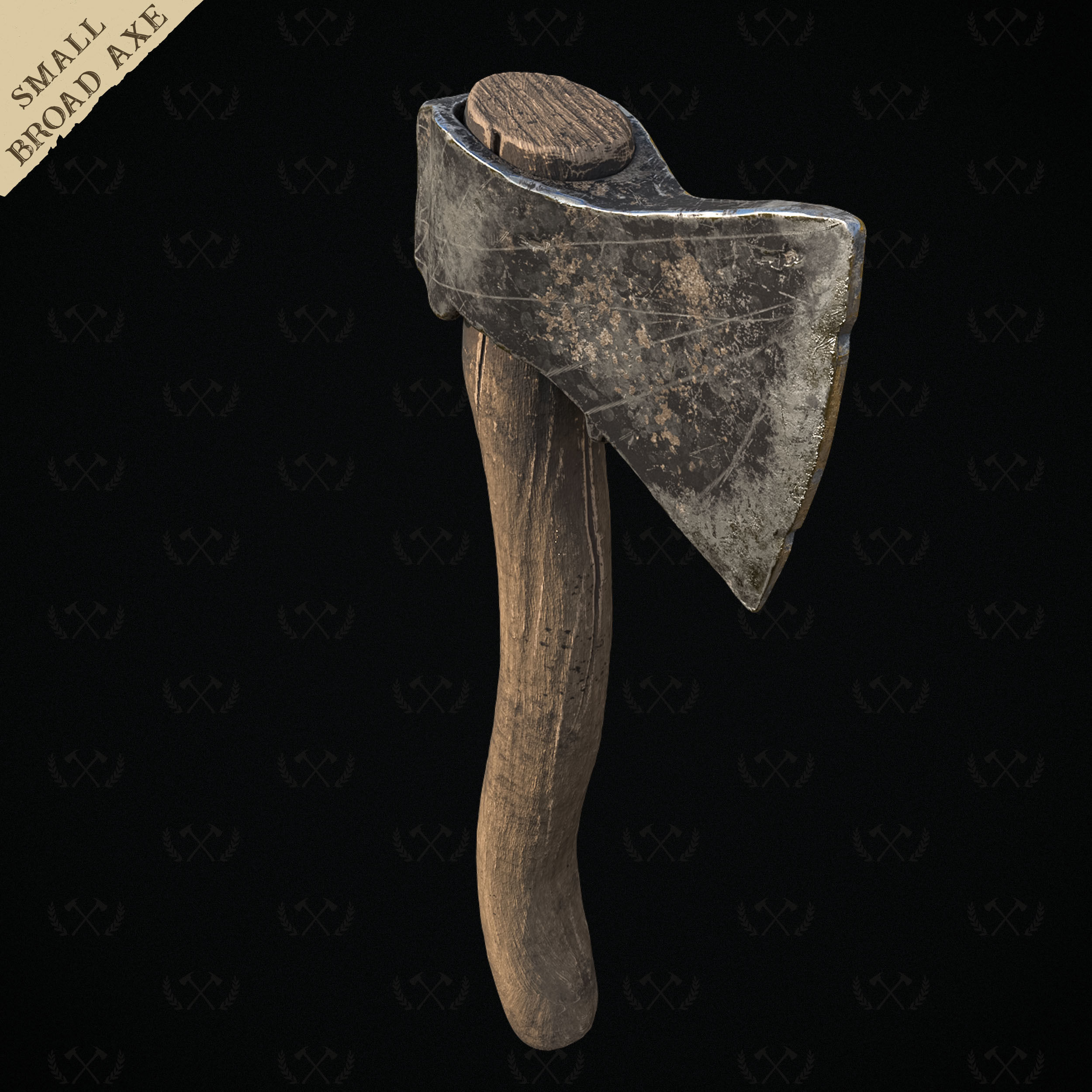 Broad Axe - Diorama Miniature Tabletop - Lumberjack 3D print model_10