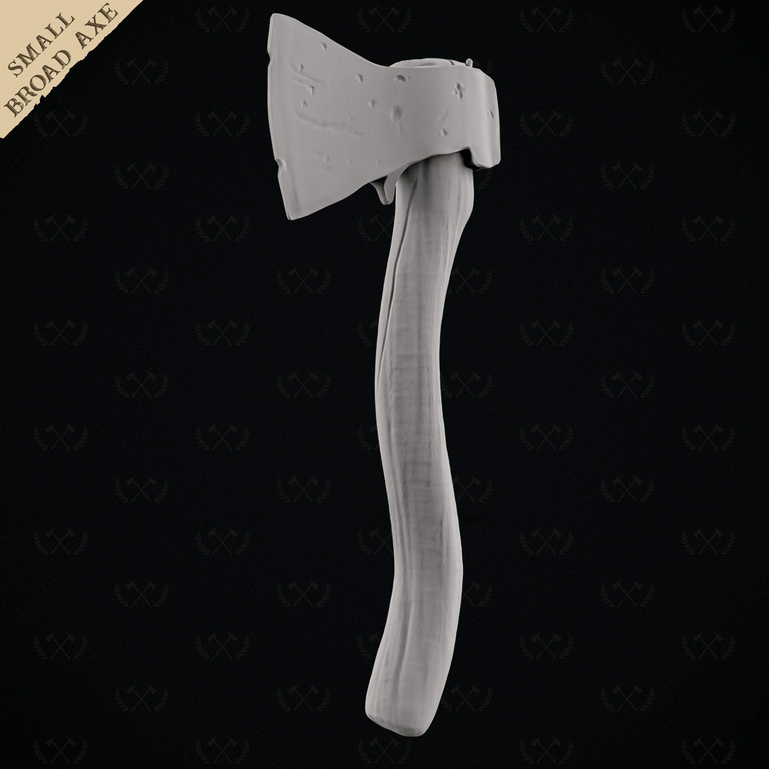 Broad Axe - Diorama Miniature Tabletop - Lumberjack 3D print model_17