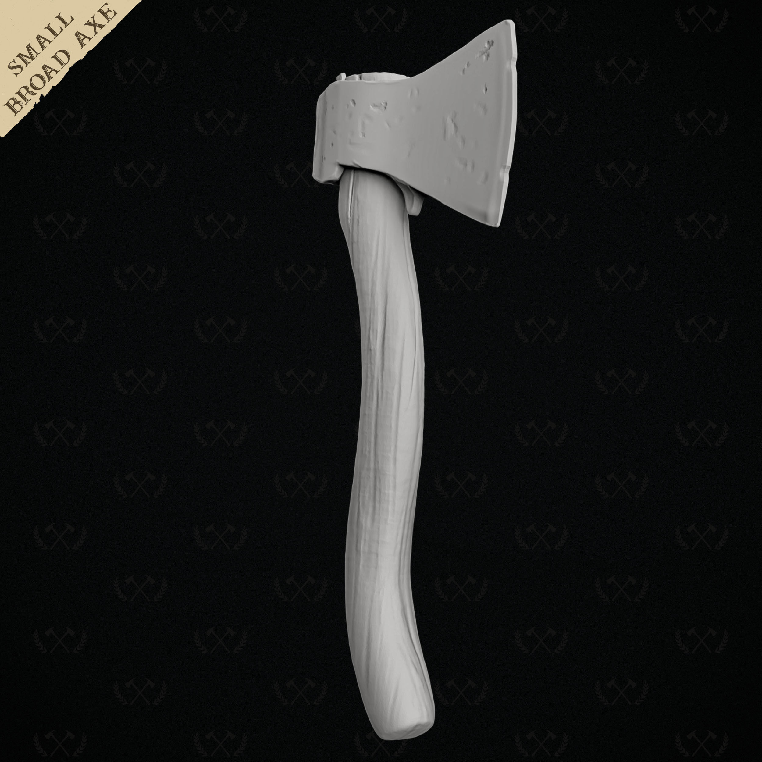 Broad Axe - Diorama Miniature Tabletop - Lumberjack 3D print model_18