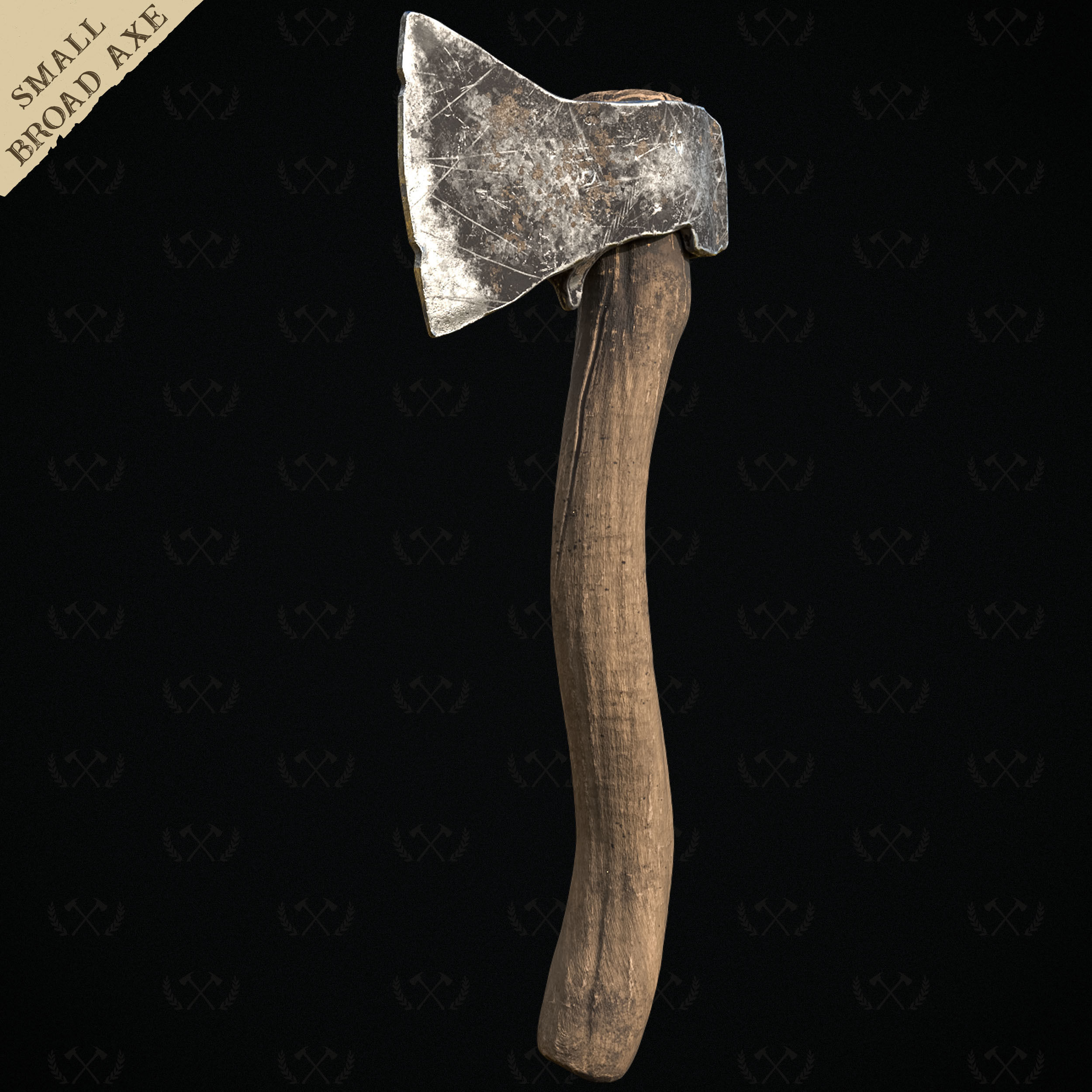 Broad Axe - Diorama Miniature Tabletop - Lumberjack 3D print model_2