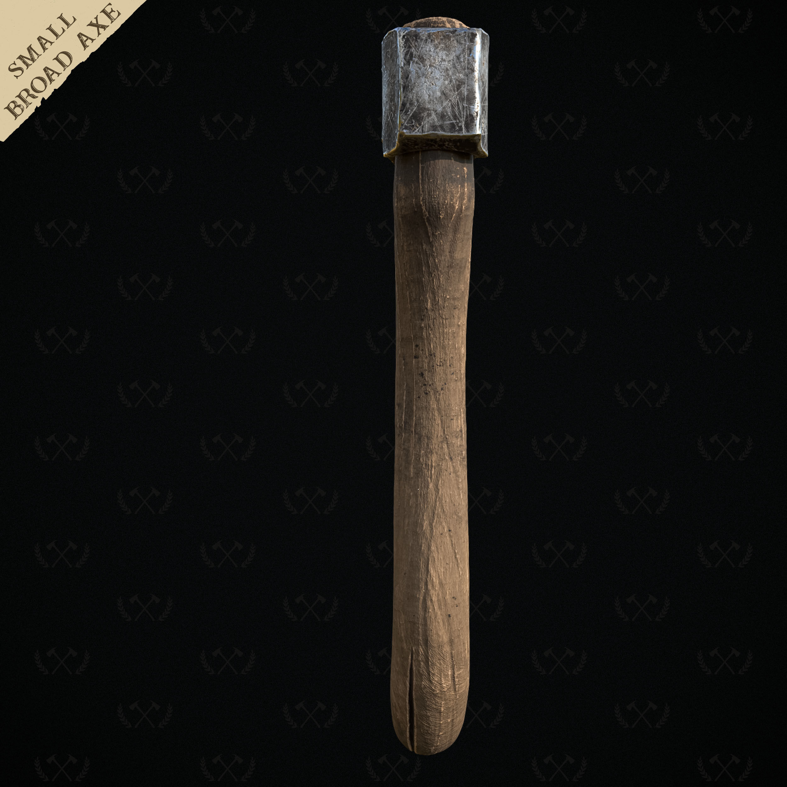 Broad Axe - Diorama Miniature Tabletop - Lumberjack 3D print model_6