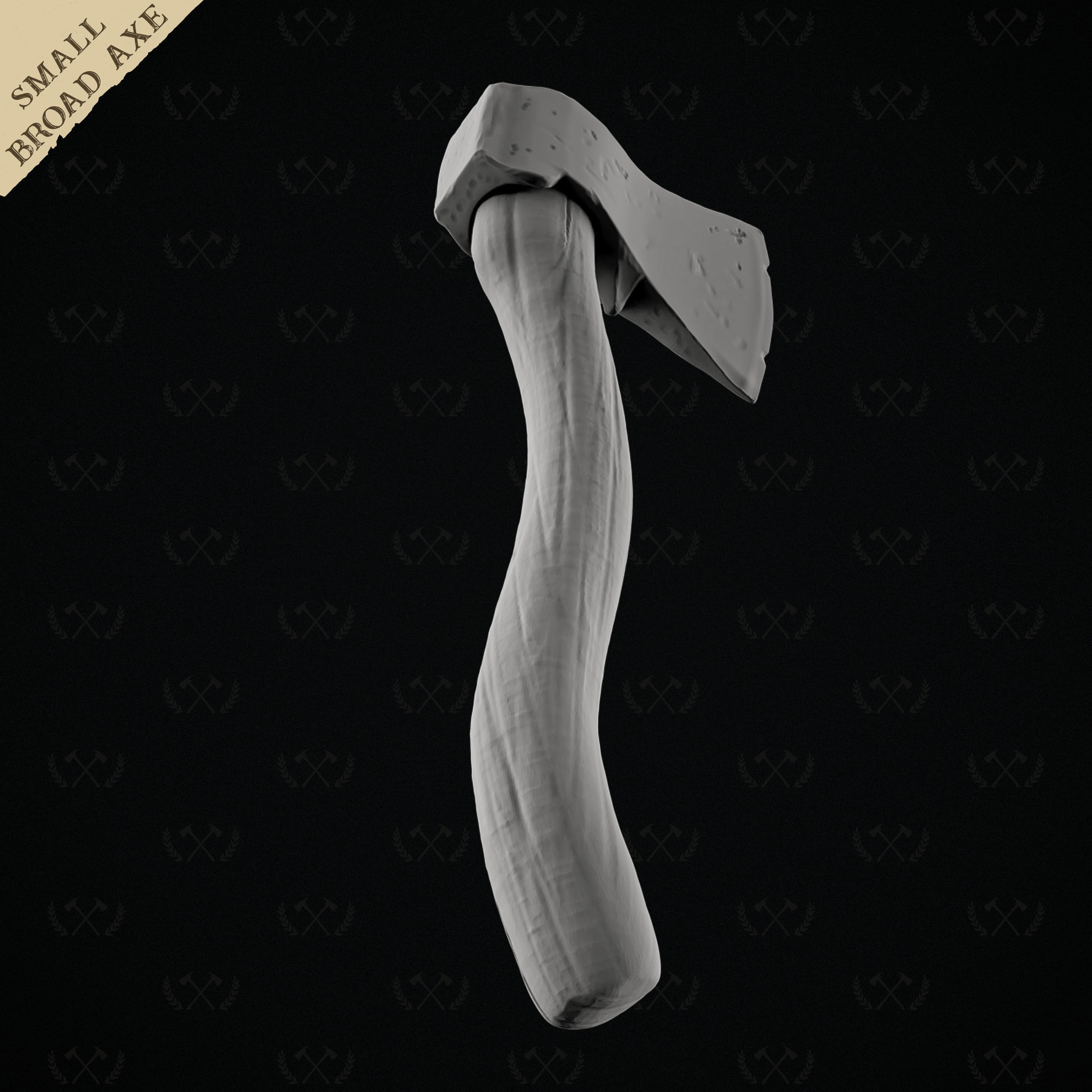 Broad Axe - Diorama Miniature Tabletop - Lumberjack 3D print model_23