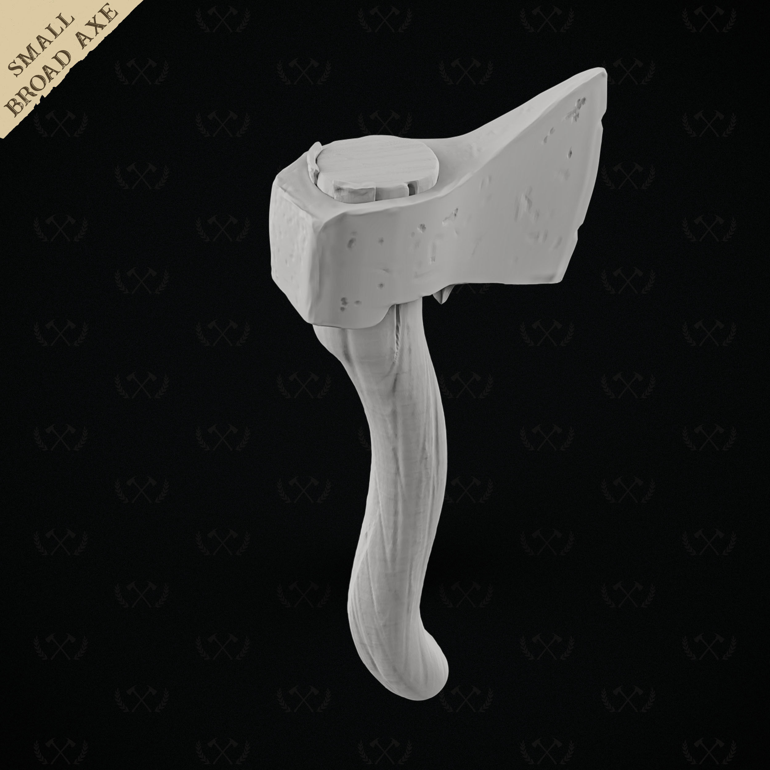 Broad Axe - Diorama Miniature Tabletop - Lumberjack 3D print model_20