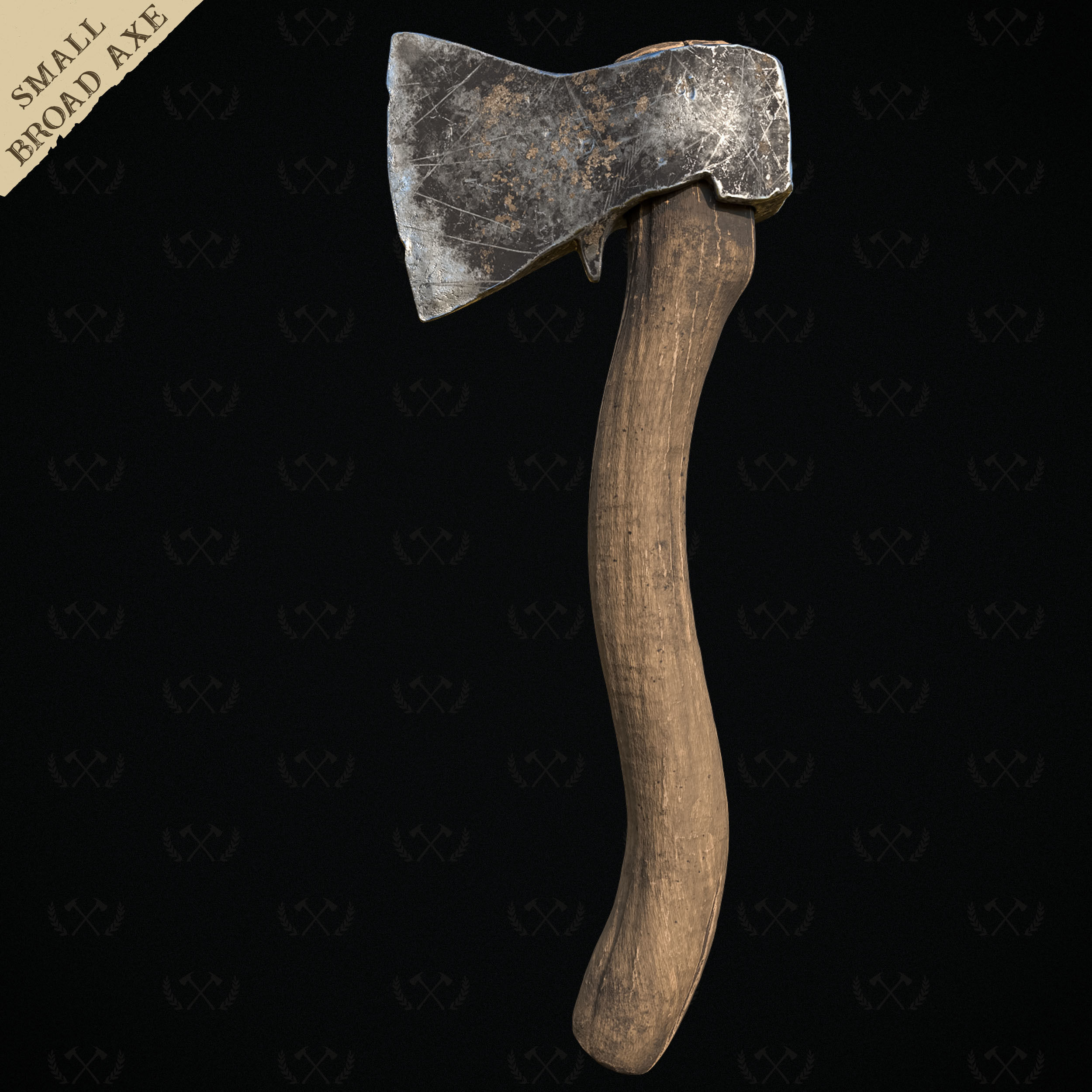 Broad Axe - Diorama Miniature Tabletop - Lumberjack 3D print model_8