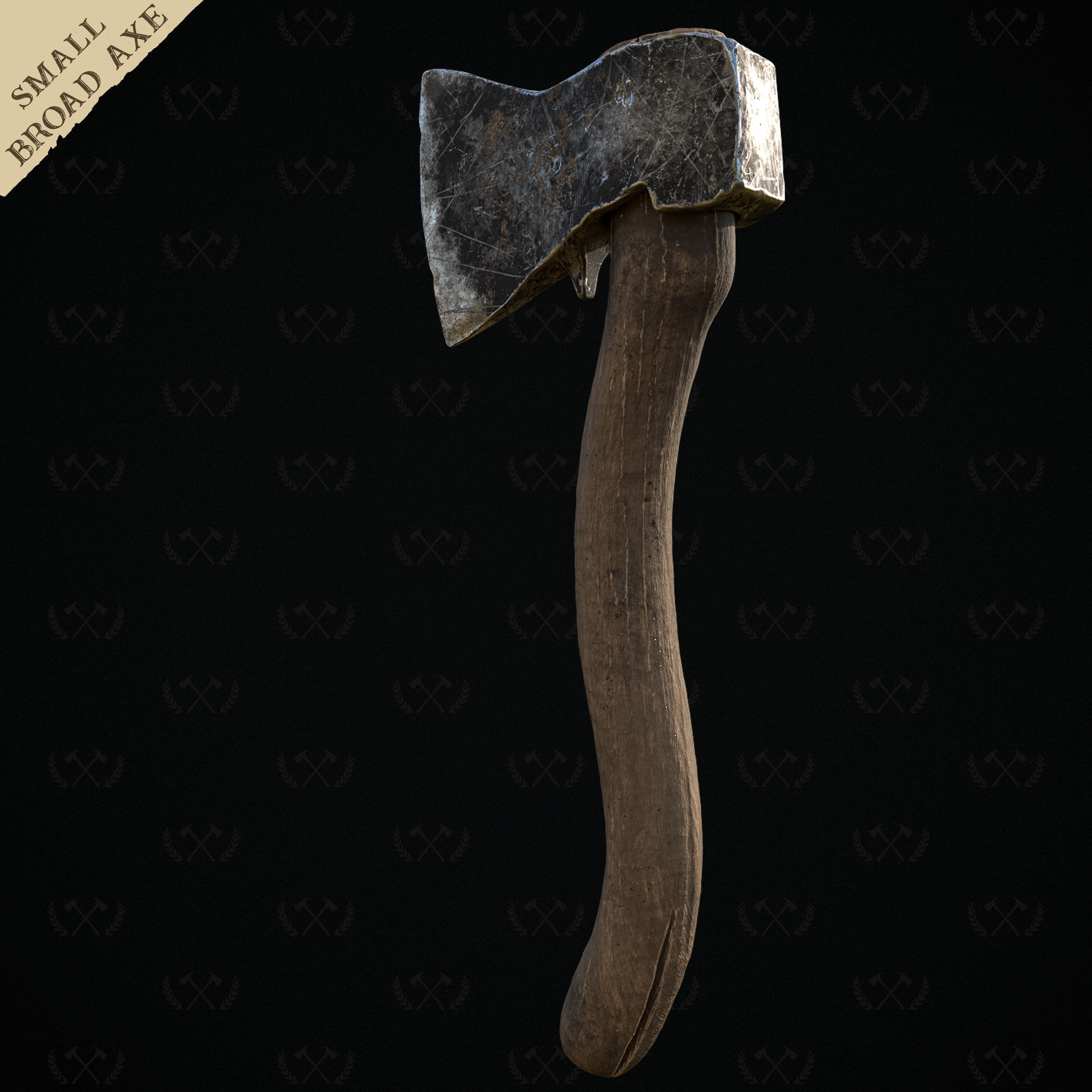 Broad Axe - Diorama Miniature Tabletop - Lumberjack 3D print model_7