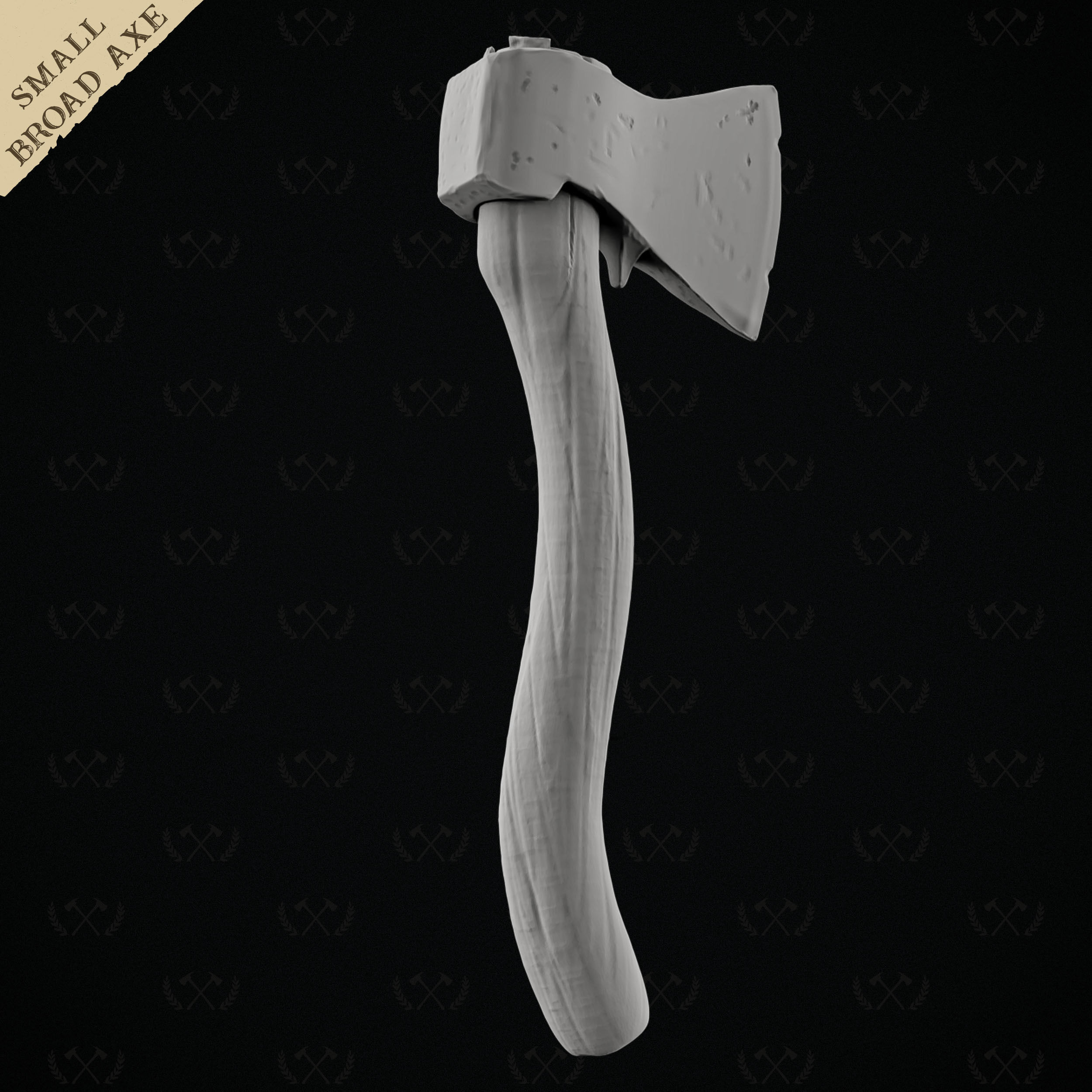 Broad Axe - Diorama Miniature Tabletop - Lumberjack 3D print model_19