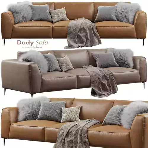 Chateau Dax - Dudy 3-seat Leather Sofa 3D model