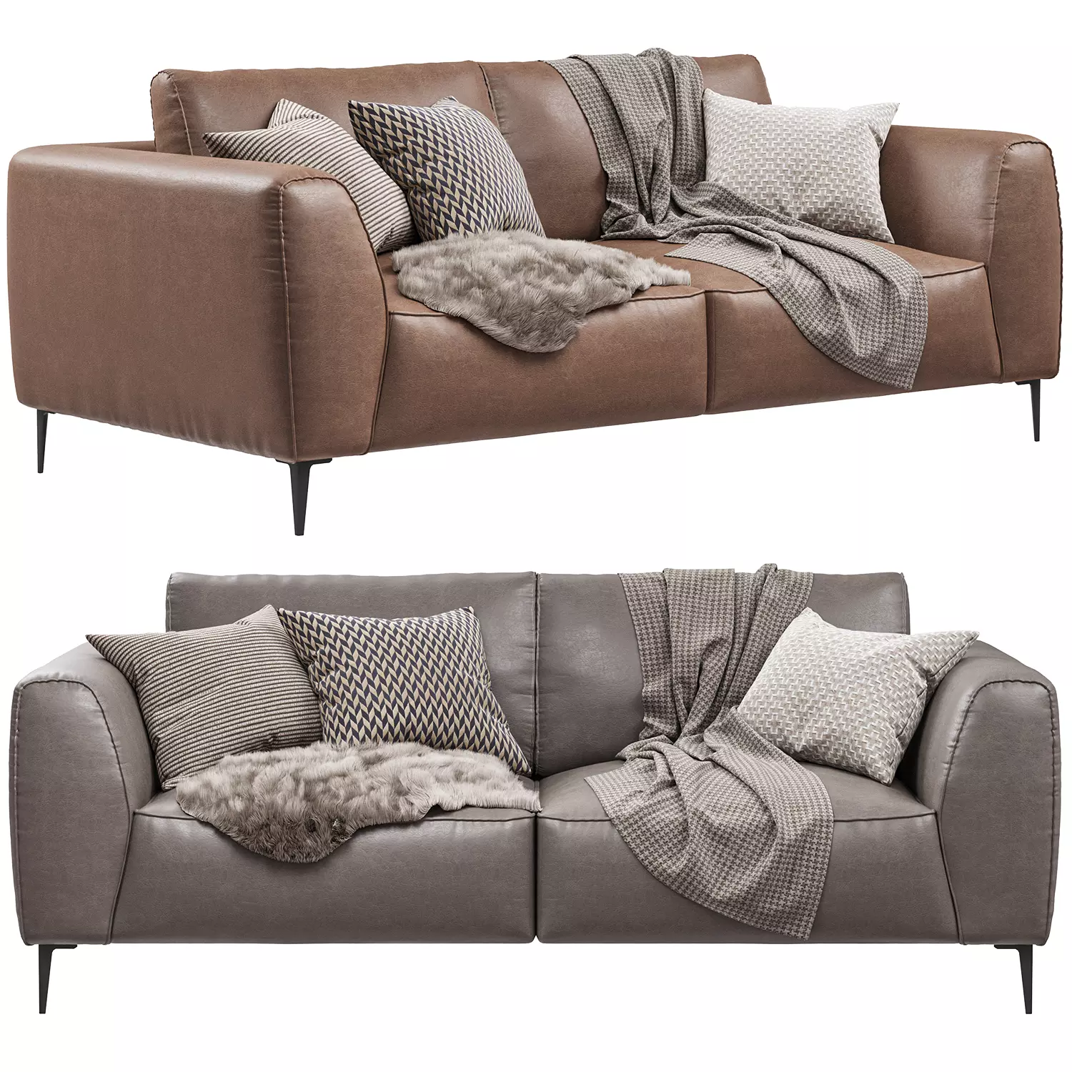 Chateau Dax - Dudy 2-seat Leather Sofa 3D model