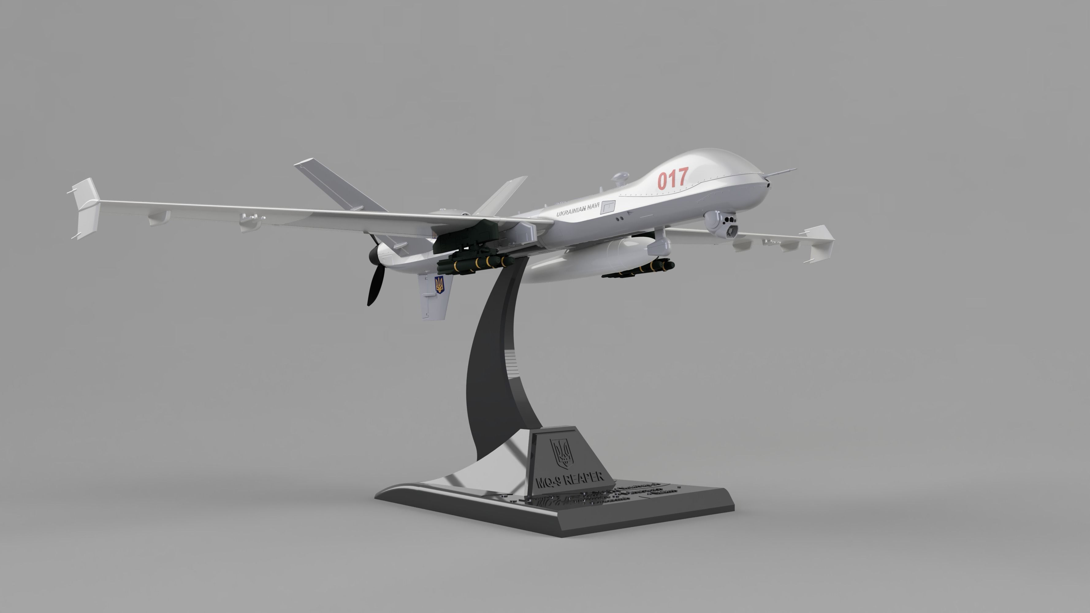 MQ-9 Reaper Block5 Ukrainian Edition HIGH QUALITY 3D PRINT MODEL 3D print model_16