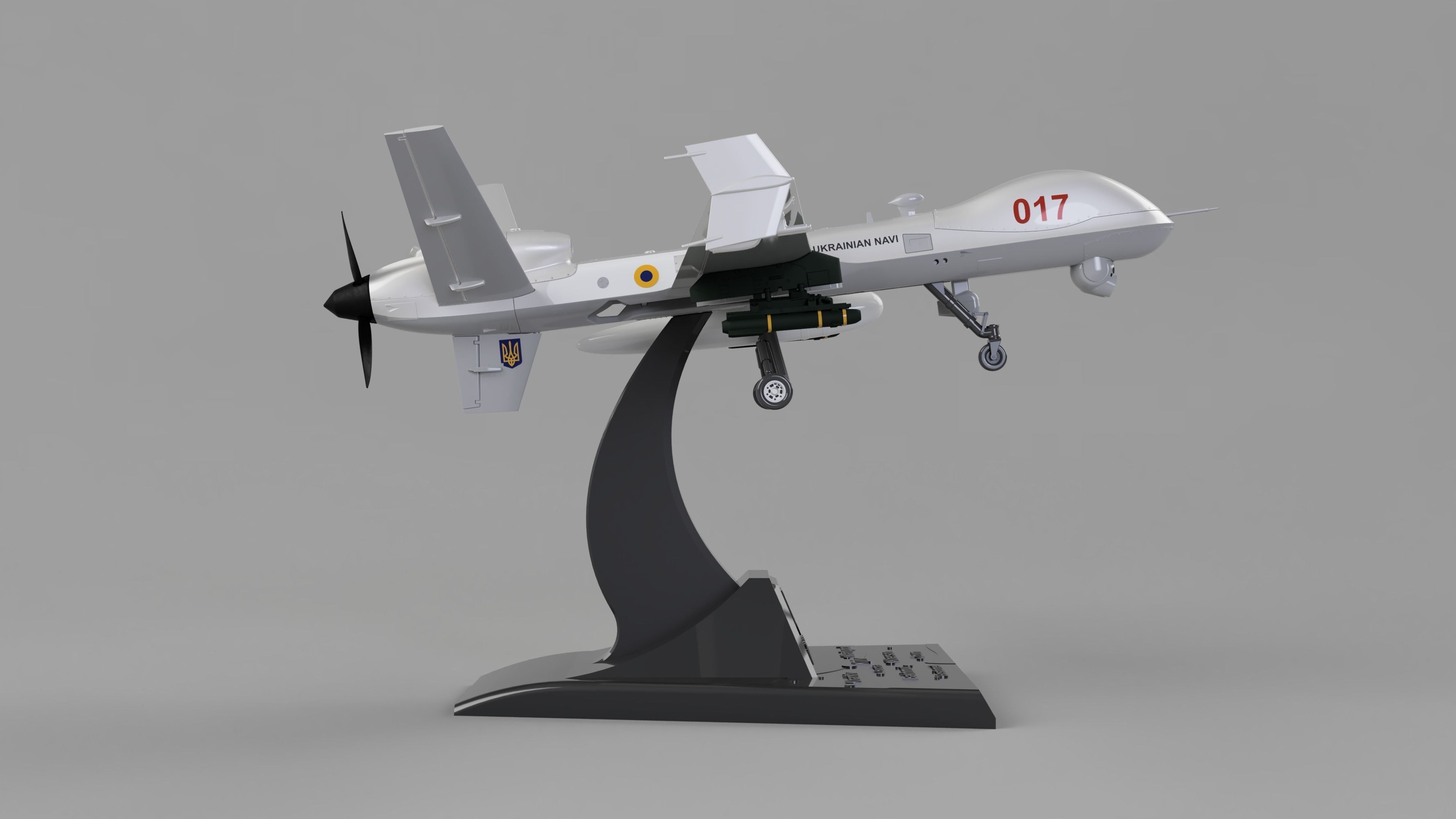 MQ-9 Reaper Block5 Ukrainian Edition HIGH QUALITY 3D PRINT MODEL 3D print model_14