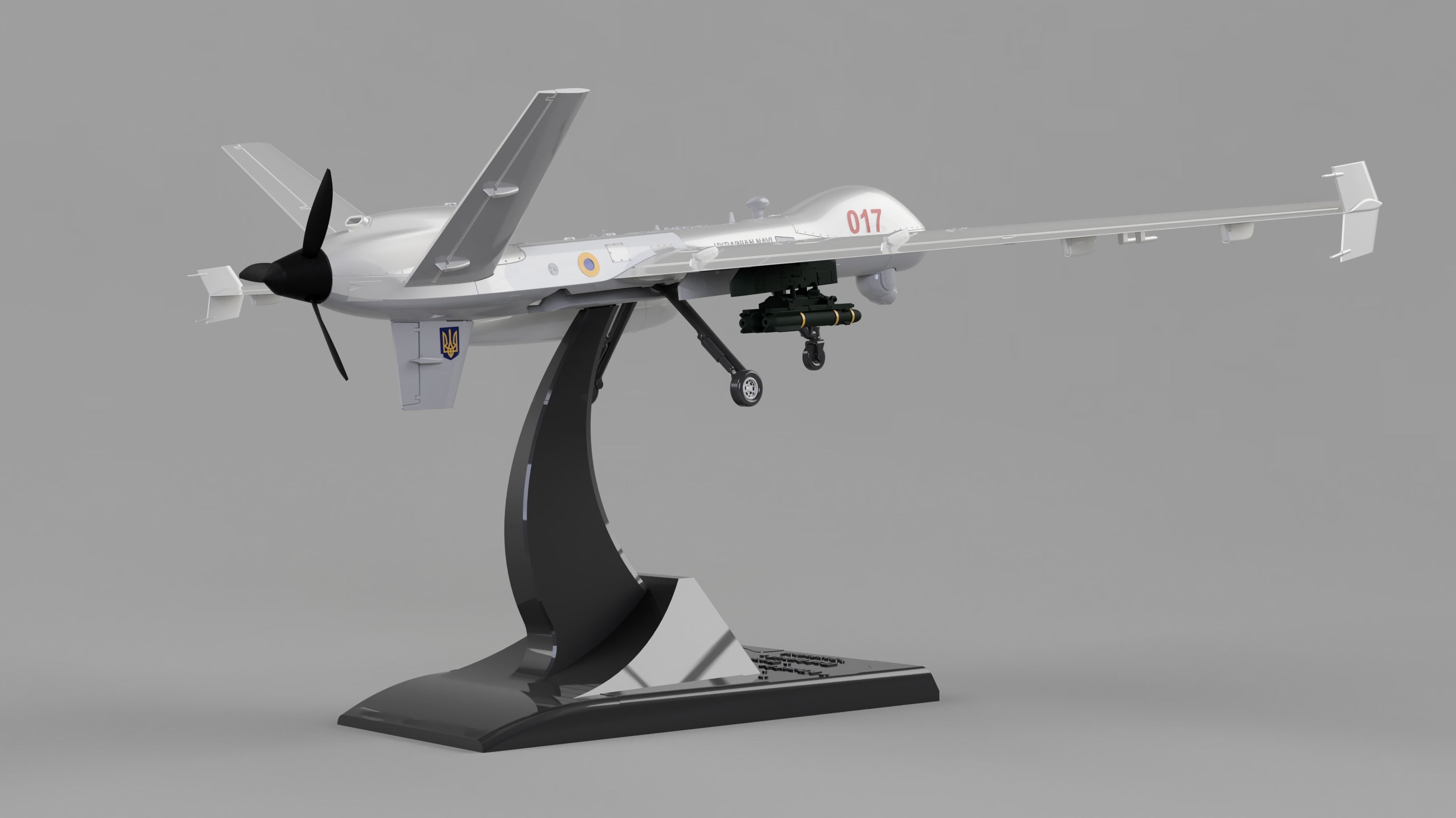 MQ-9 Reaper Block5 Ukrainian Edition HIGH QUALITY 3D PRINT MODEL 3D print model_15