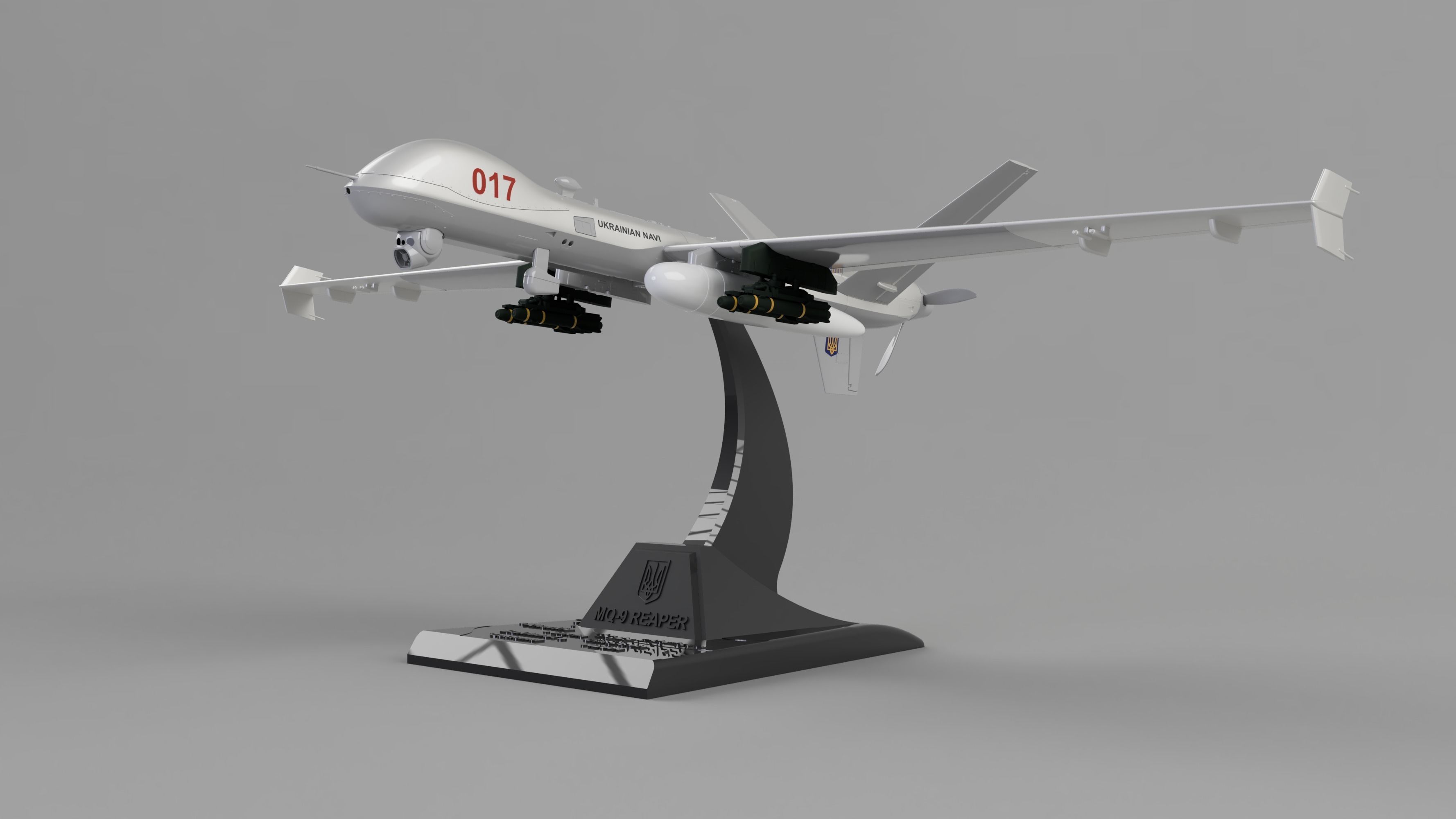 MQ-9 Reaper Block5 Ukrainian Edition HIGH QUALITY 3D PRINT MODEL 3D print model_18