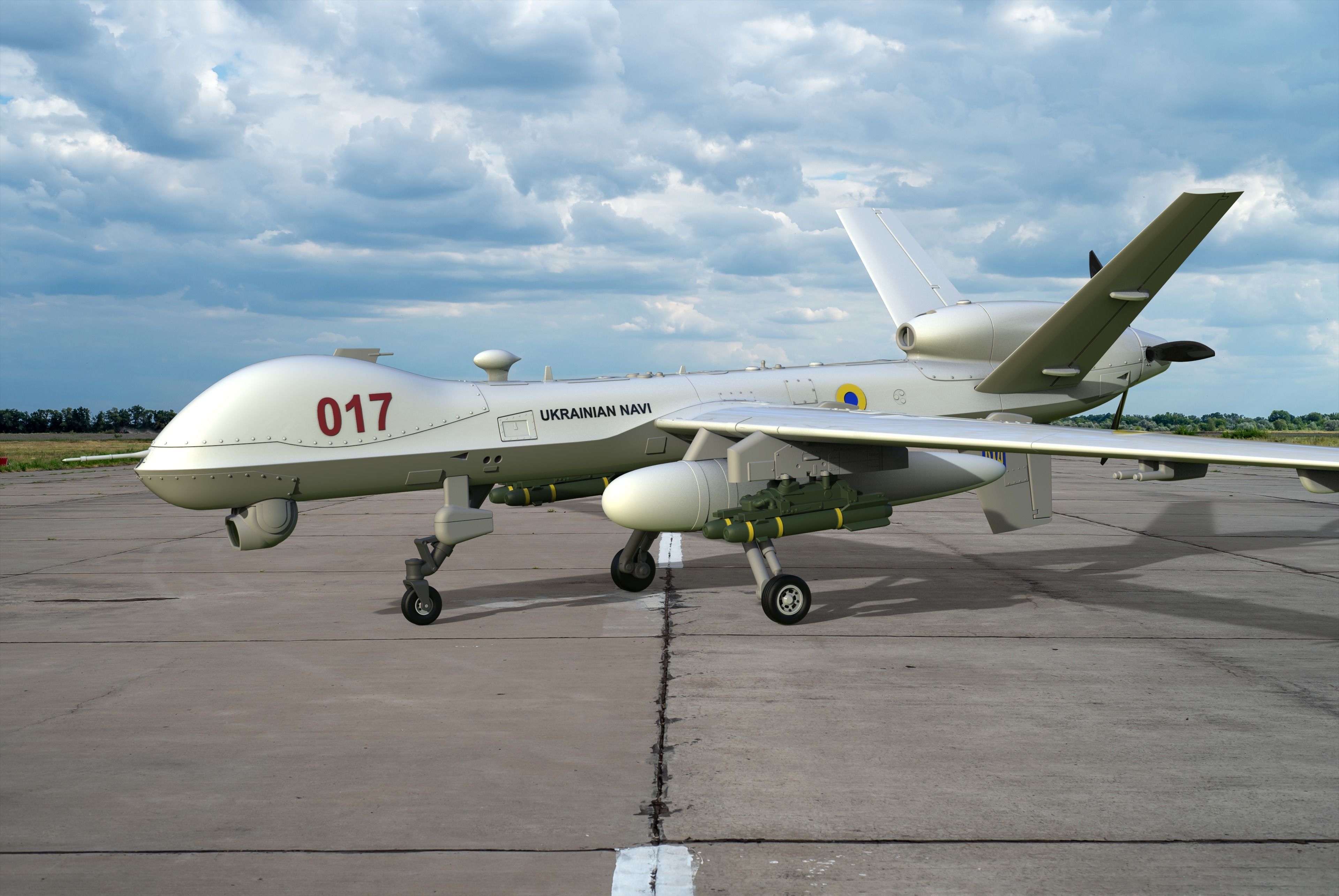 MQ-9 Reaper Block5 Ukrainian Edition HIGH QUALITY 3D PRINT MODEL 3D print model_6