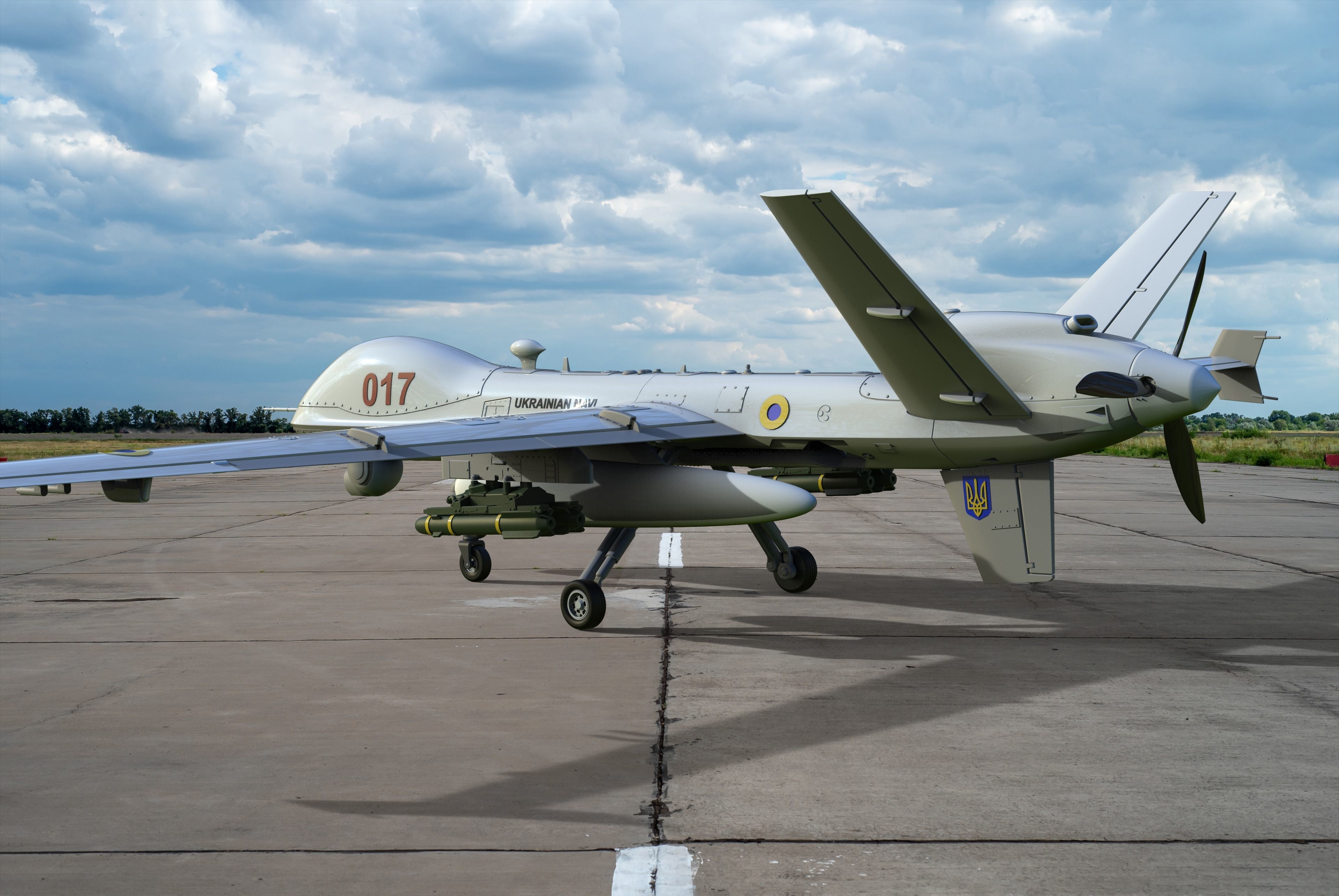 MQ-9 Reaper Block5 Ukrainian Edition HIGH QUALITY 3D PRINT MODEL 3D print model_7