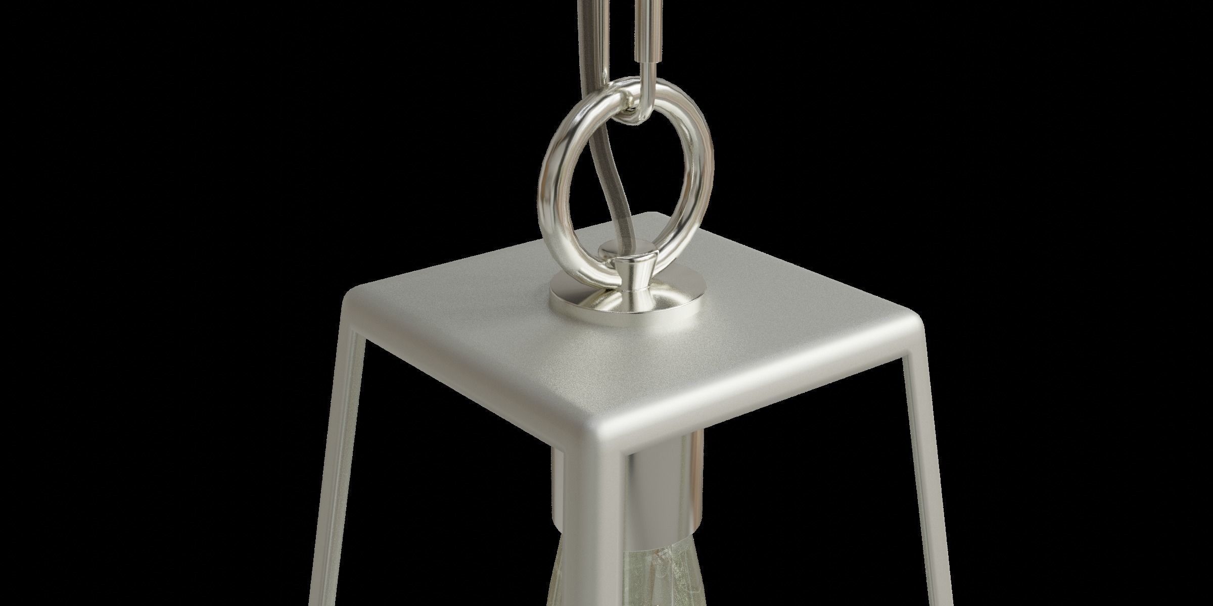 Adjustable Drop Metal Led Pendant Low-poly 3D model_10